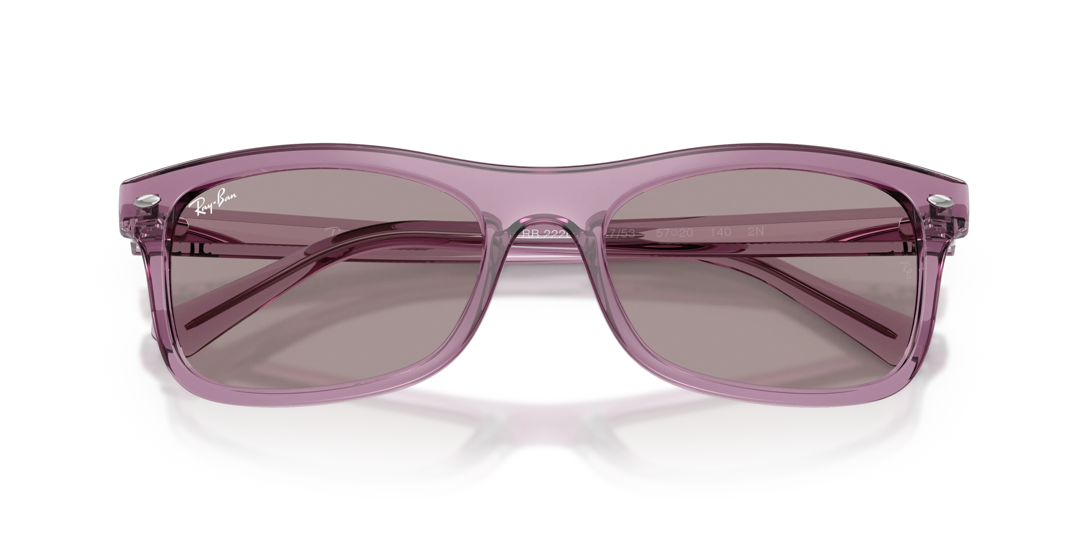 Ray - Ban RB2226 684753 Occhiali da sole Acetato Viola Viola Squadrata Normale - immagine 2