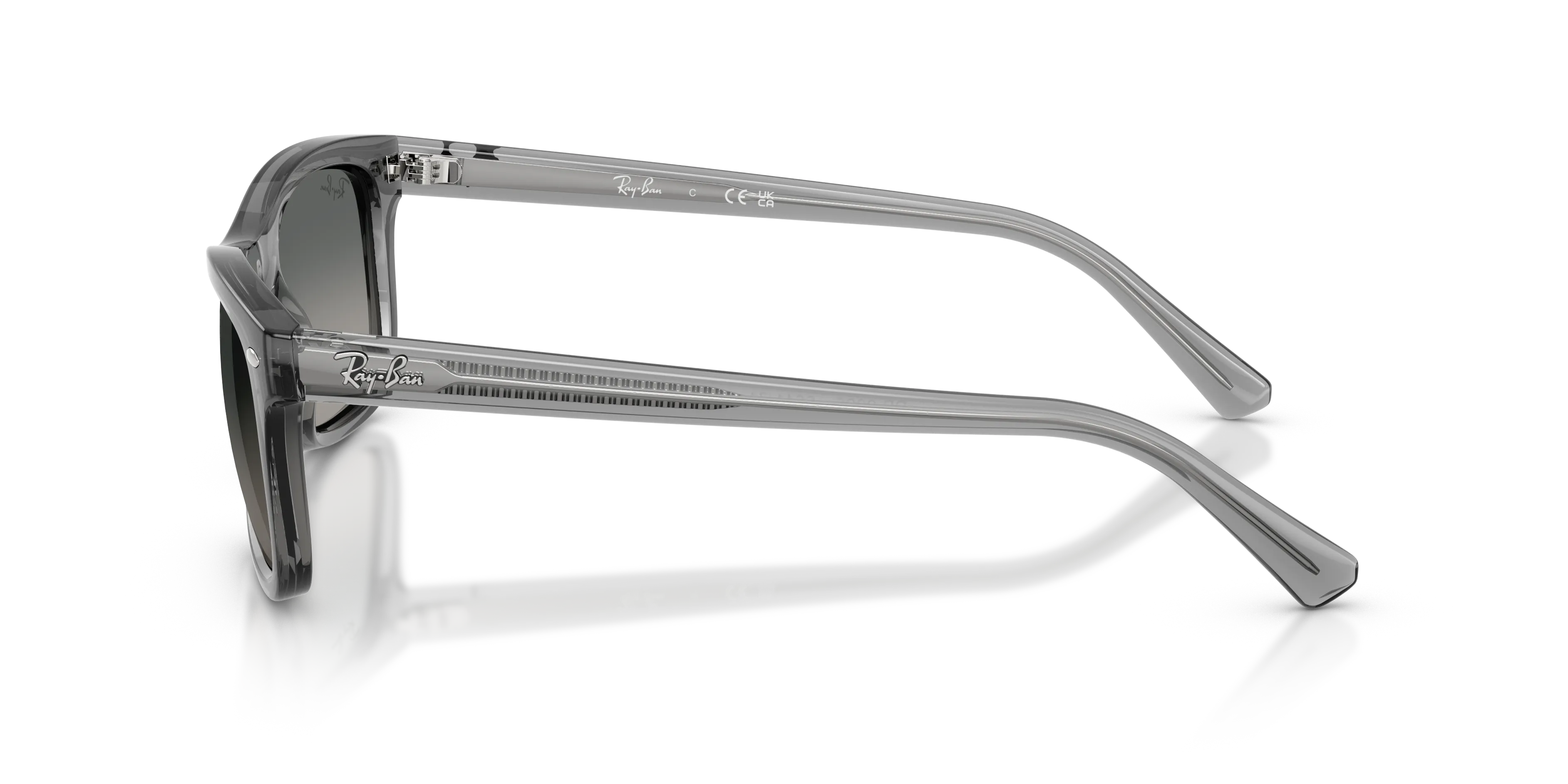 Ray - Ban RB2226 664171 Occhiali da sole Acetato Grigio Grigio Squadrata Normale Sfumato - immagine 4