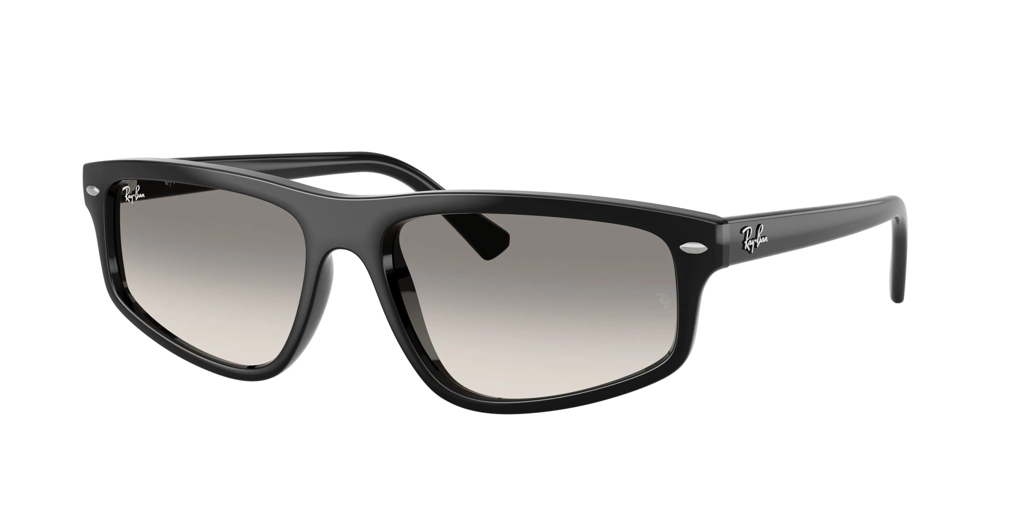 Ray - Ban RB2225 901/32 Occhiali da sole Acetato Nero Grigio Geometrica Normale Sfumato - immagine 1
