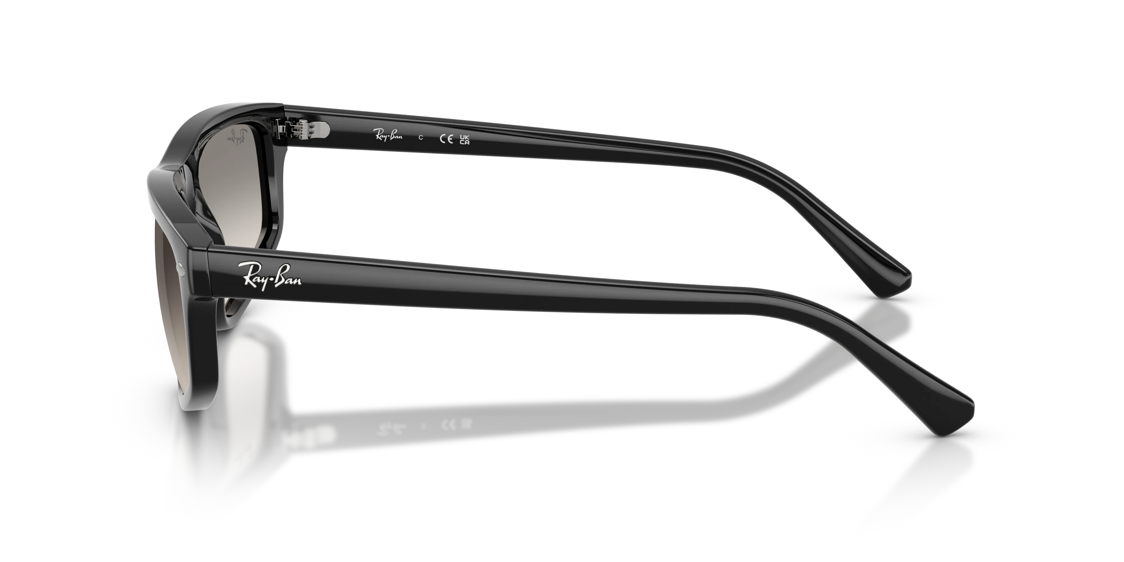 Ray - Ban RB2225 901/32 Occhiali da sole Acetato Nero Grigio Geometrica Normale Sfumato - immagine 4