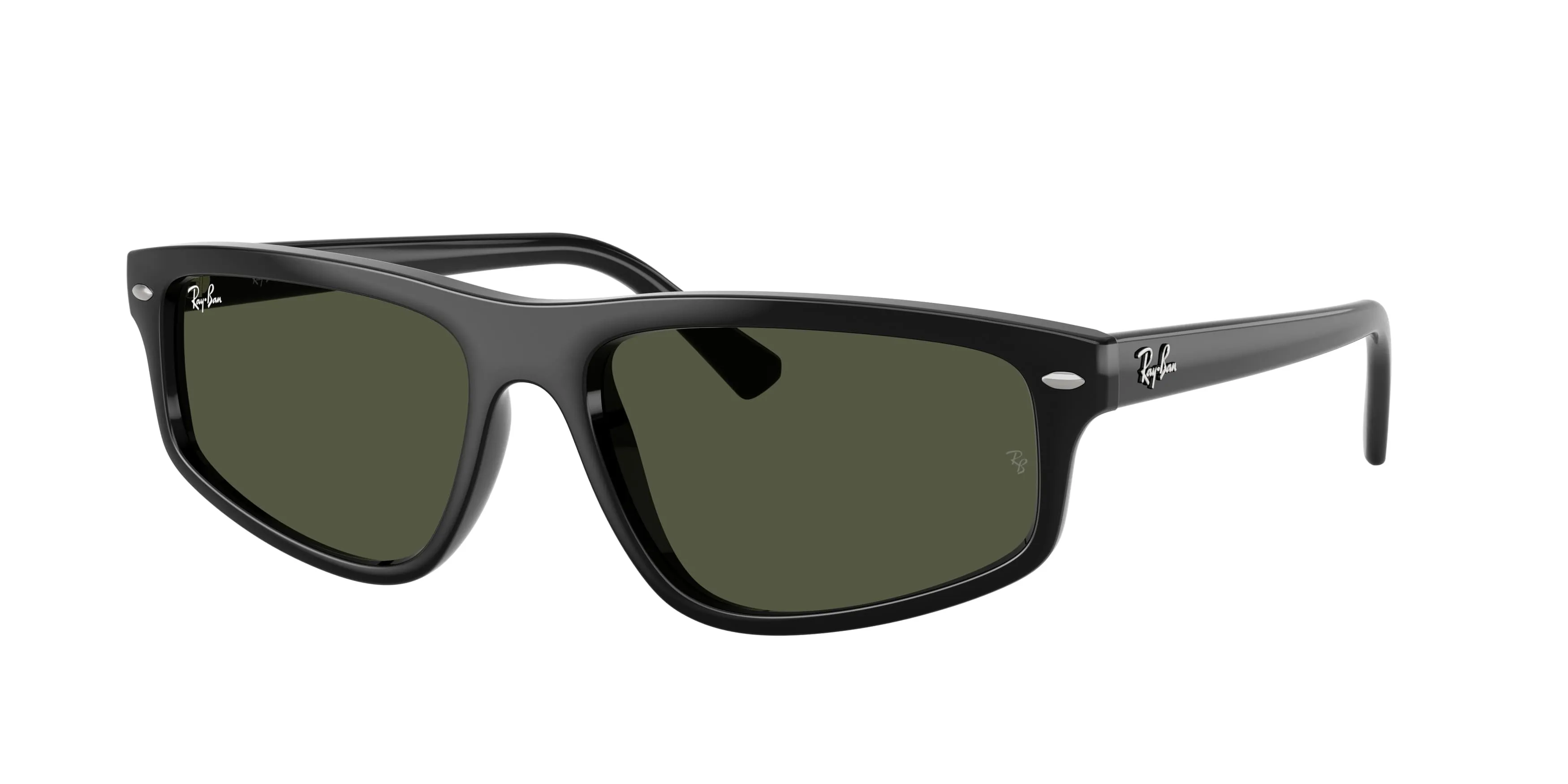 Ray - Ban RB2225 901/31 Occhiali da sole Acetato Nero Verde Geometrica Normale - immagine 1