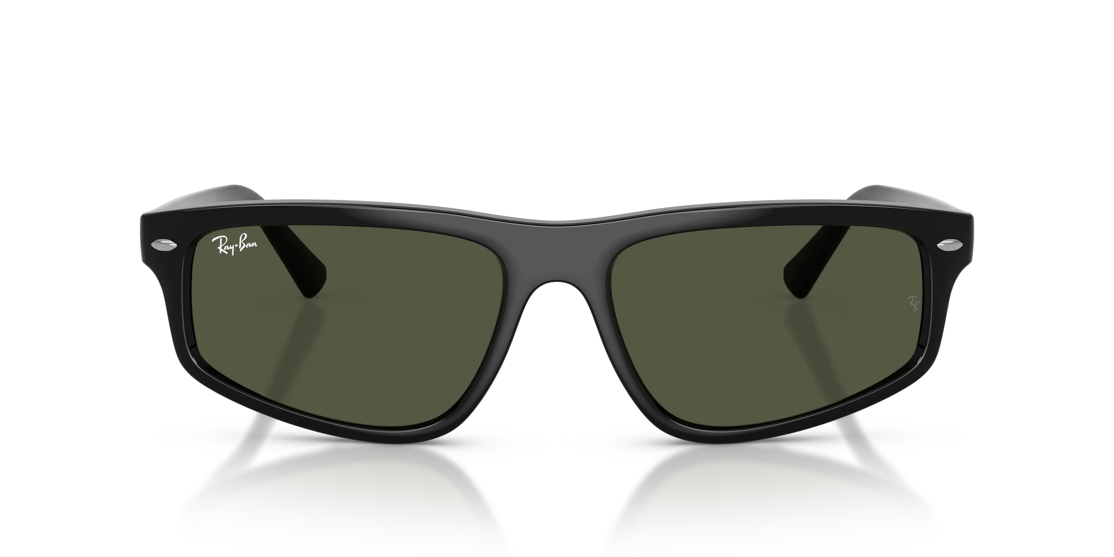 Ray - Ban RB2225 901/31 Occhiali da sole Acetato Nero Verde Geometrica Normale - immagine 3