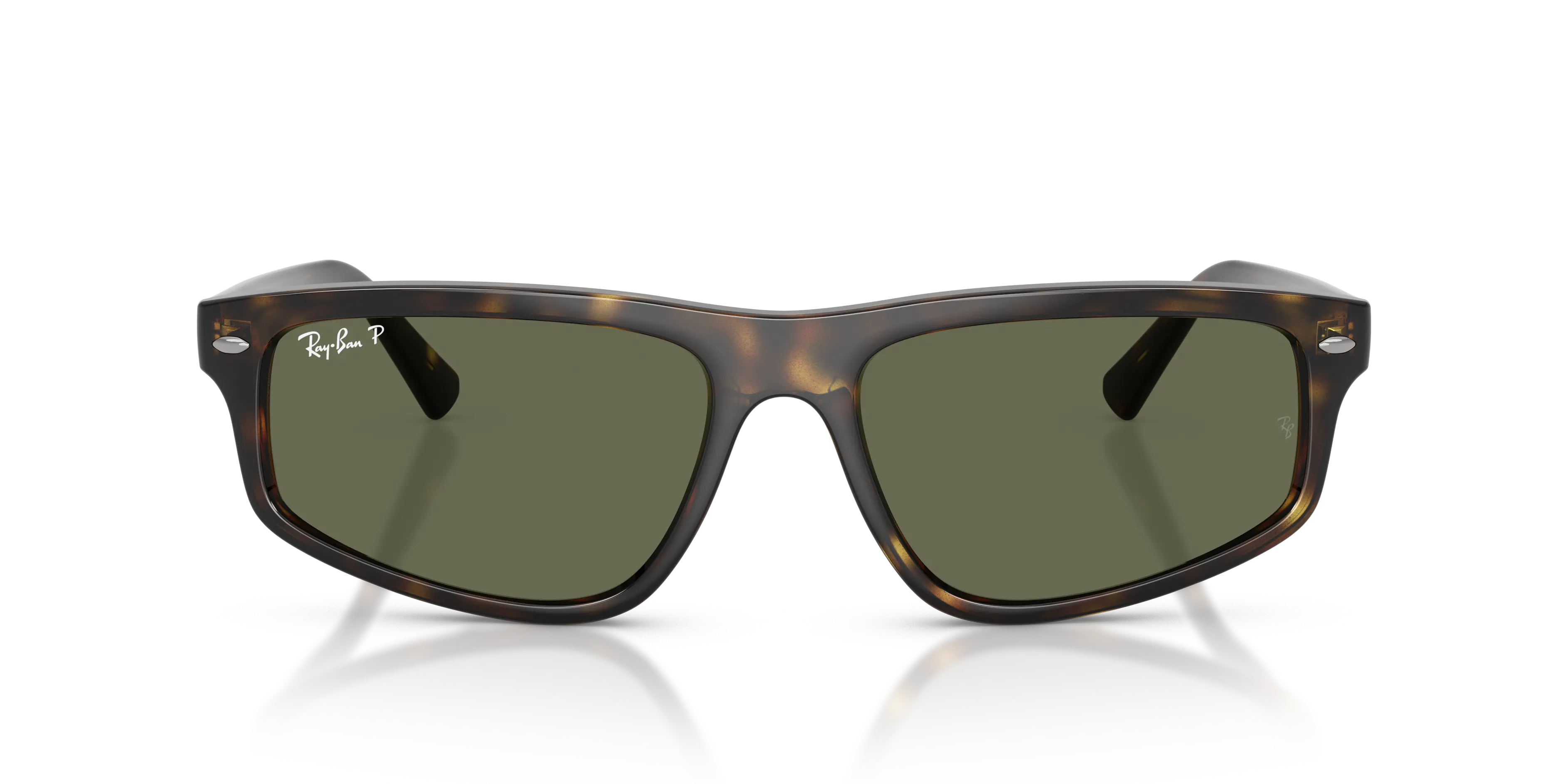 Ray - Ban RB2225 710/58 Occhiali da sole Acetato Tartaruga Verde Geometrica Polarizzata - immagine 3