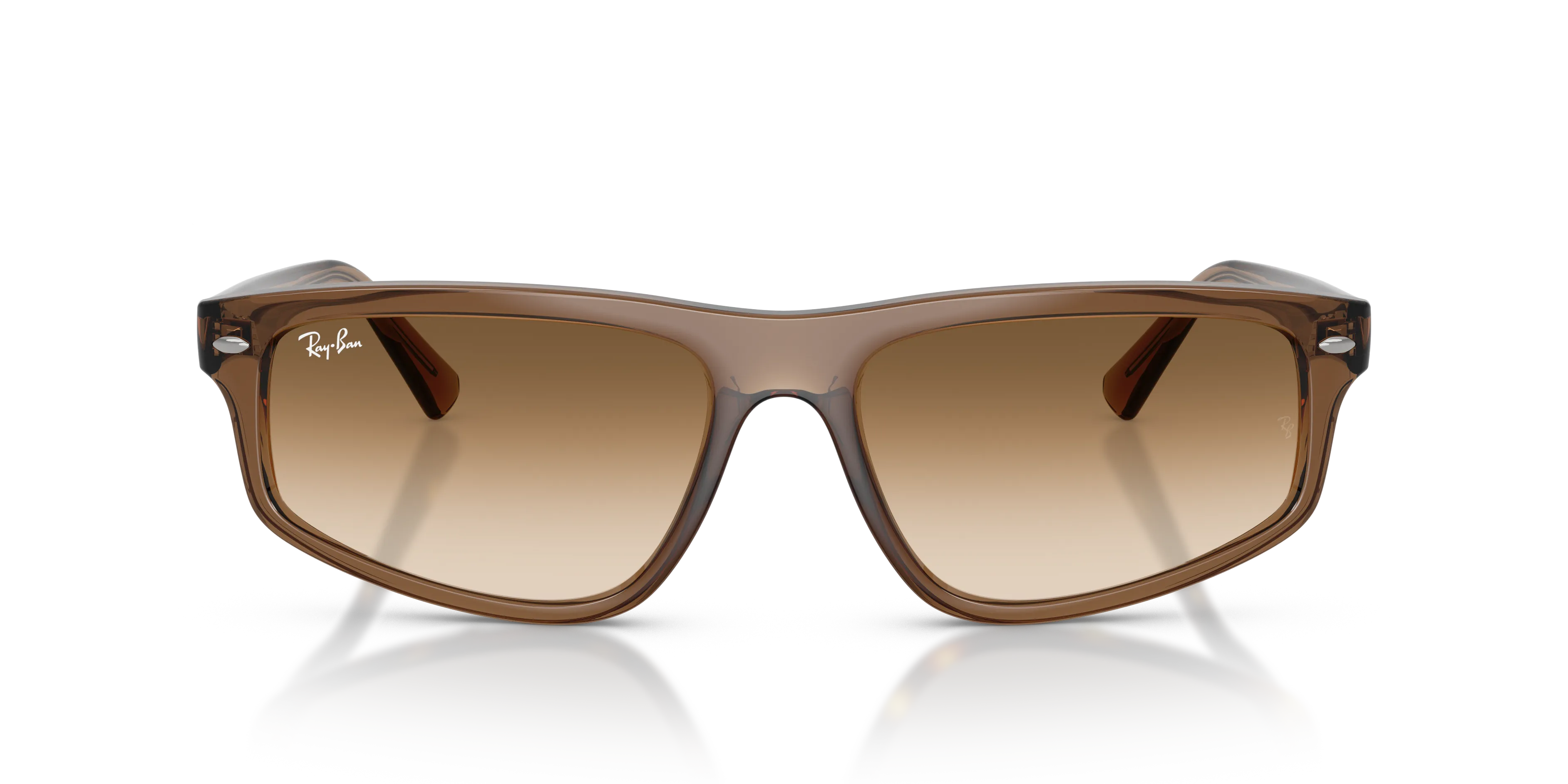 Ray - Ban RB2225 664051 Occhiali da sole Acetato Marrone Marrone Geometrica Normale Sfumato - immagine 3