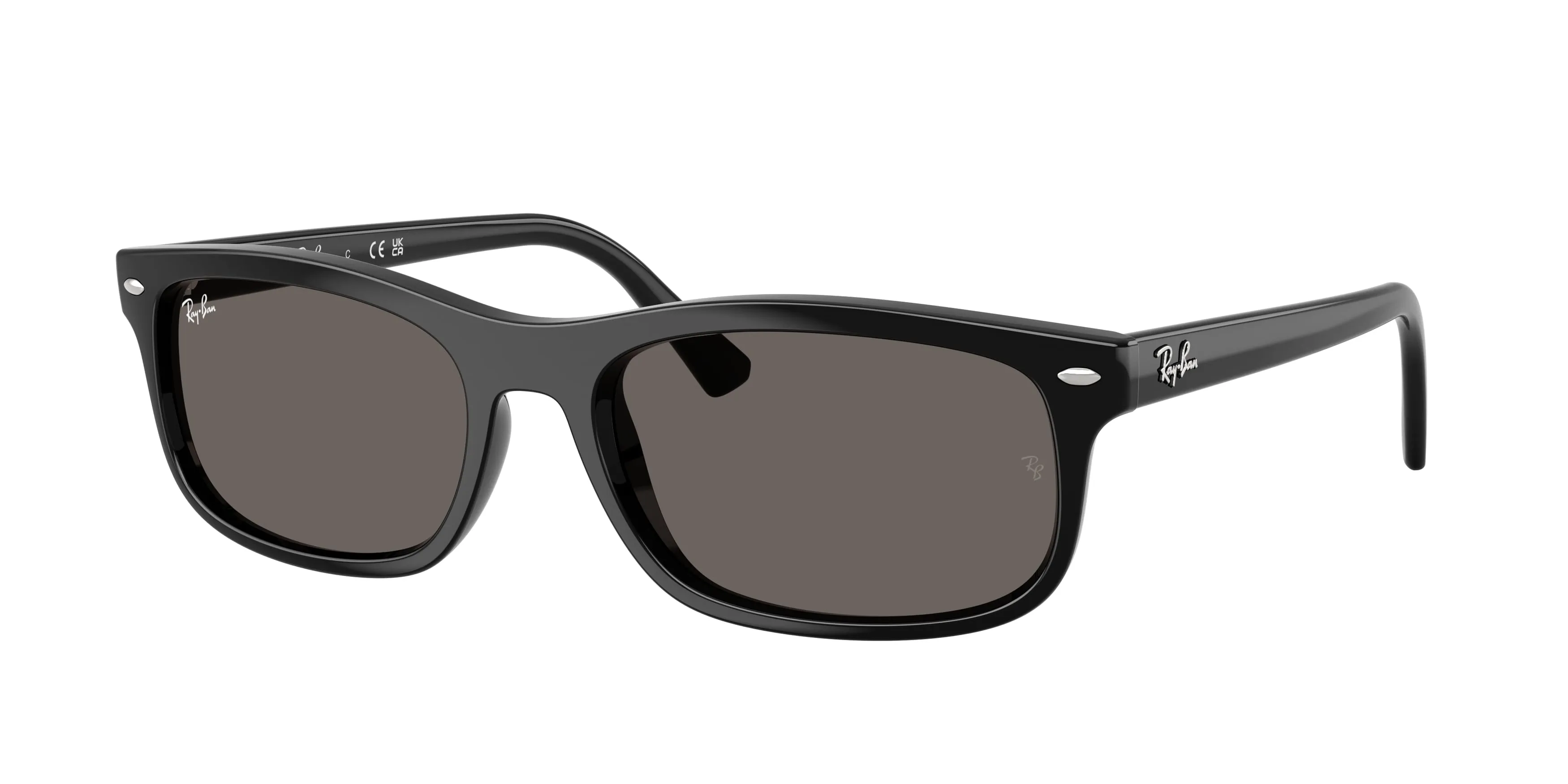 Ray - Ban RB2224 901/B1 Occhiali da sole Acetato Nero Grigio Squadrata Normale - immagine 1
