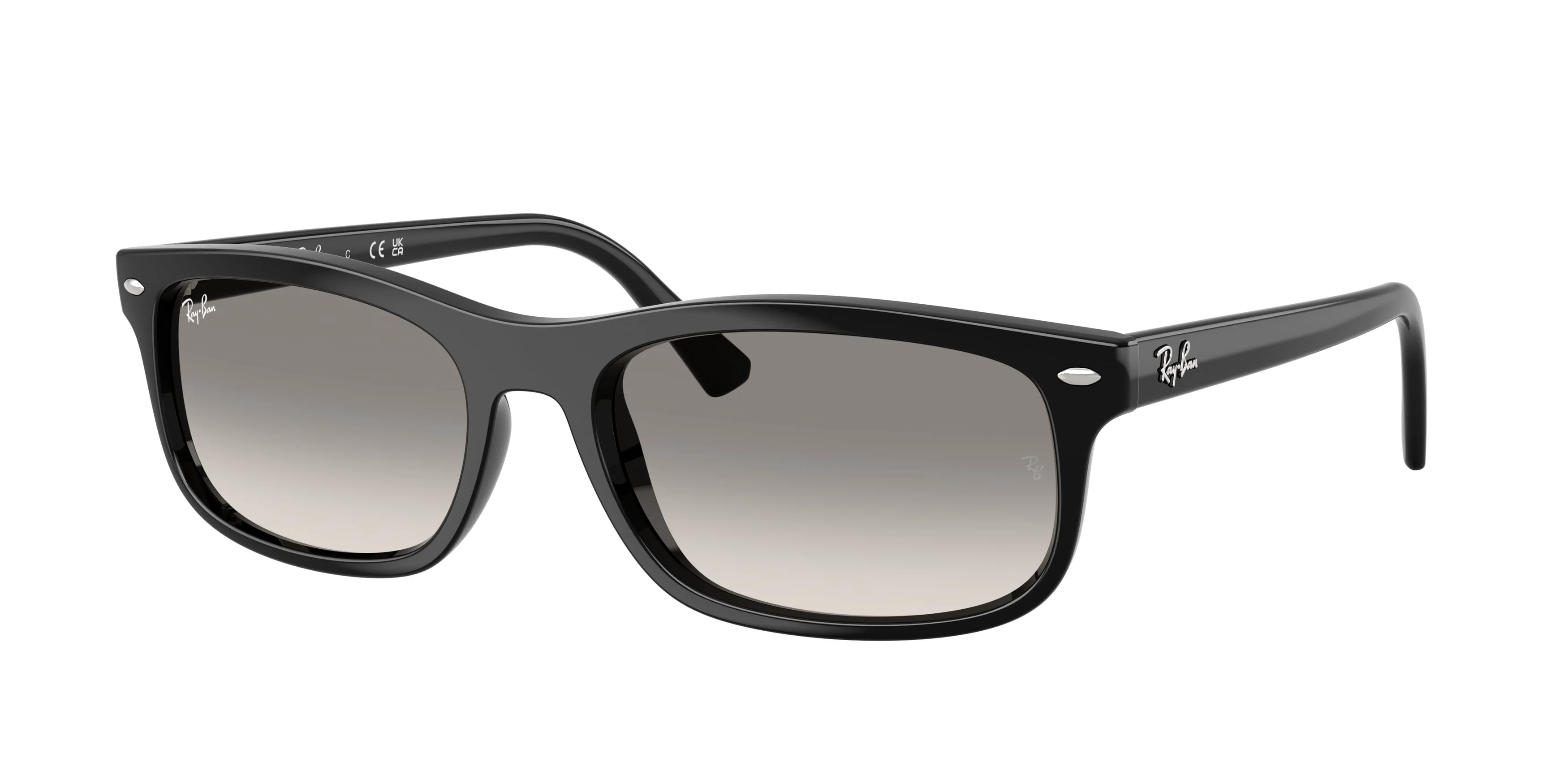 Ray - Ban RB2224 901/32 Occhiali da sole Acetato Nero Grigio Squadrata Normale Sfumato - immagine 1