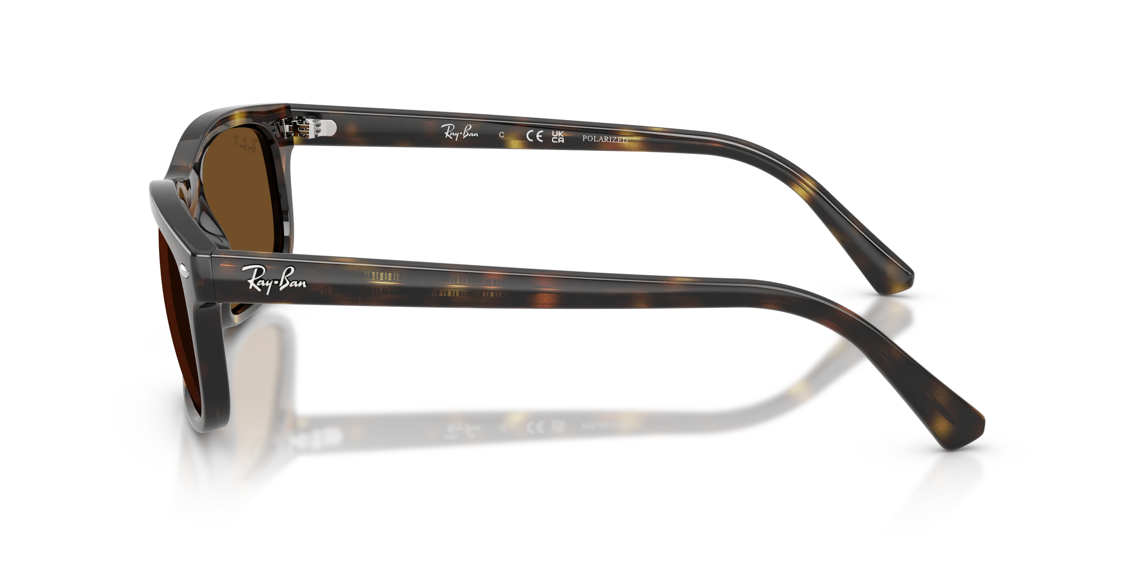 Ray - Ban RB2224 710/57 Occhiali da sole Acetato Tartaruga Marrone Squadrata Polarizzata - immagine 4