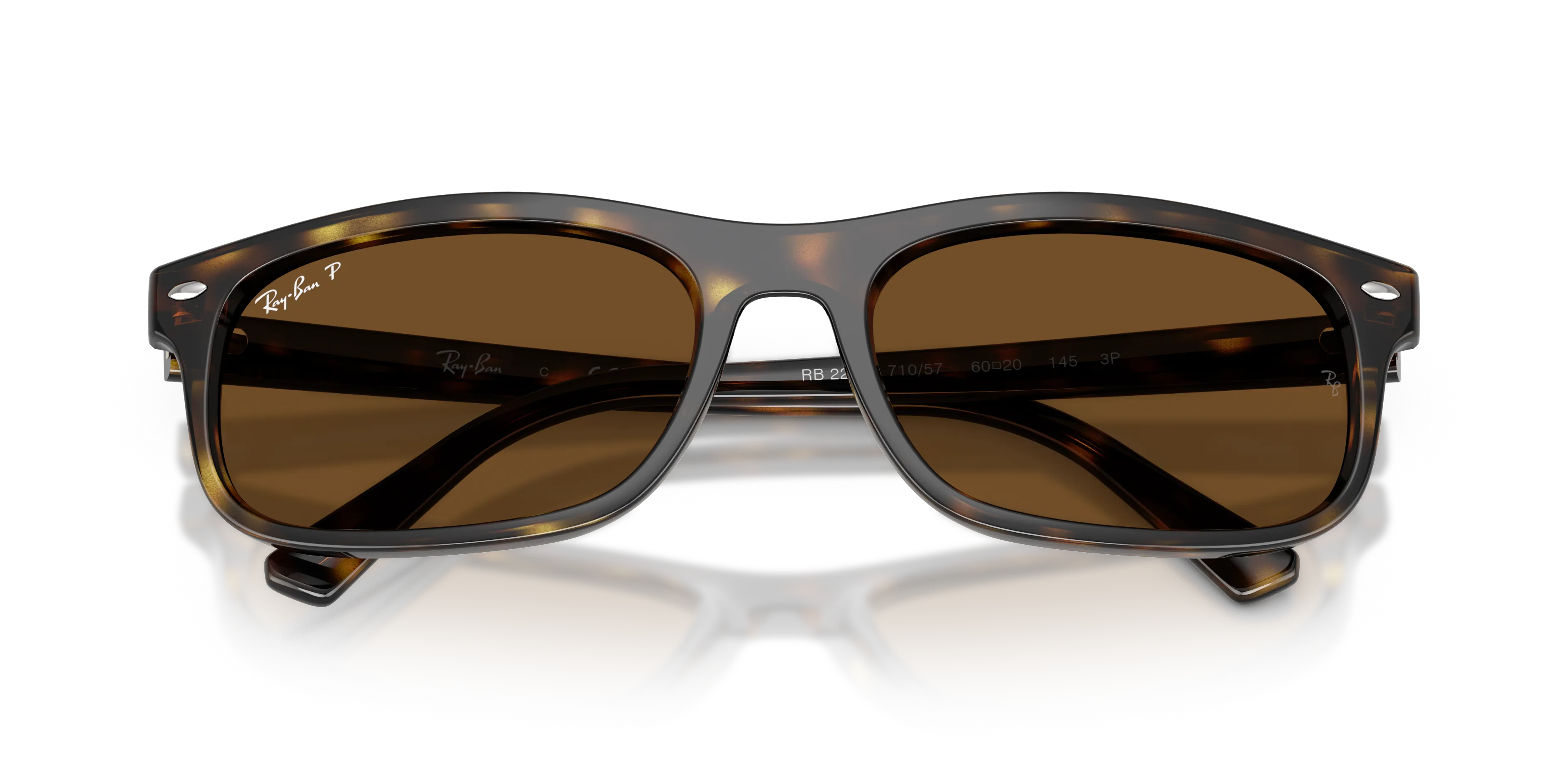 Ray - Ban RB2224 710/57 Occhiali da sole Acetato Tartaruga Marrone Squadrata Polarizzata - immagine 2