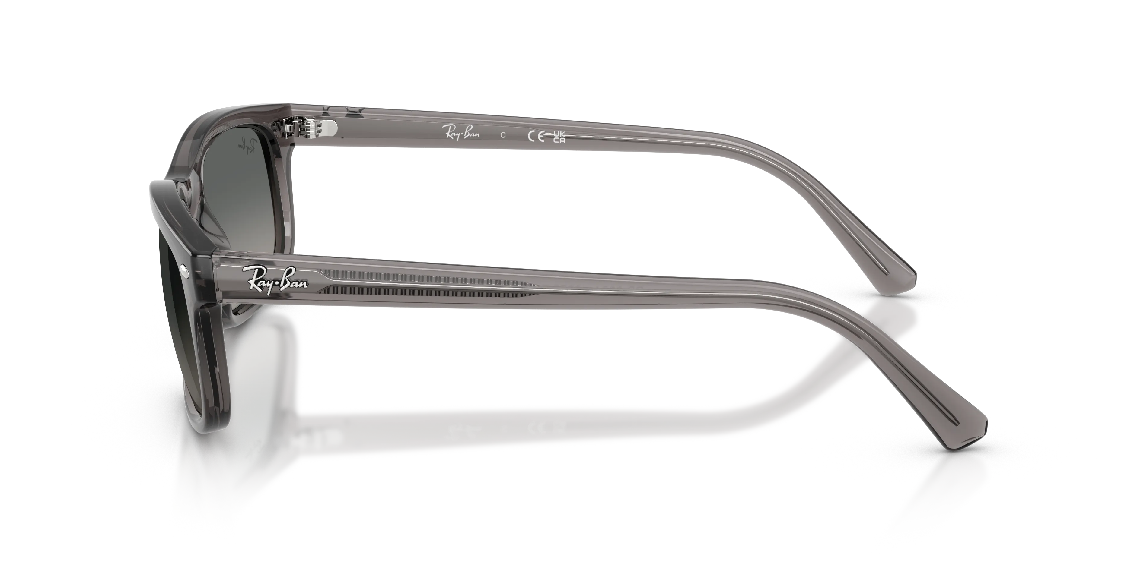 Ray - Ban RB2224 667571 Occhiali da sole Acetato Grigio Grigio Squadrata Normale Sfumato - immagine 4