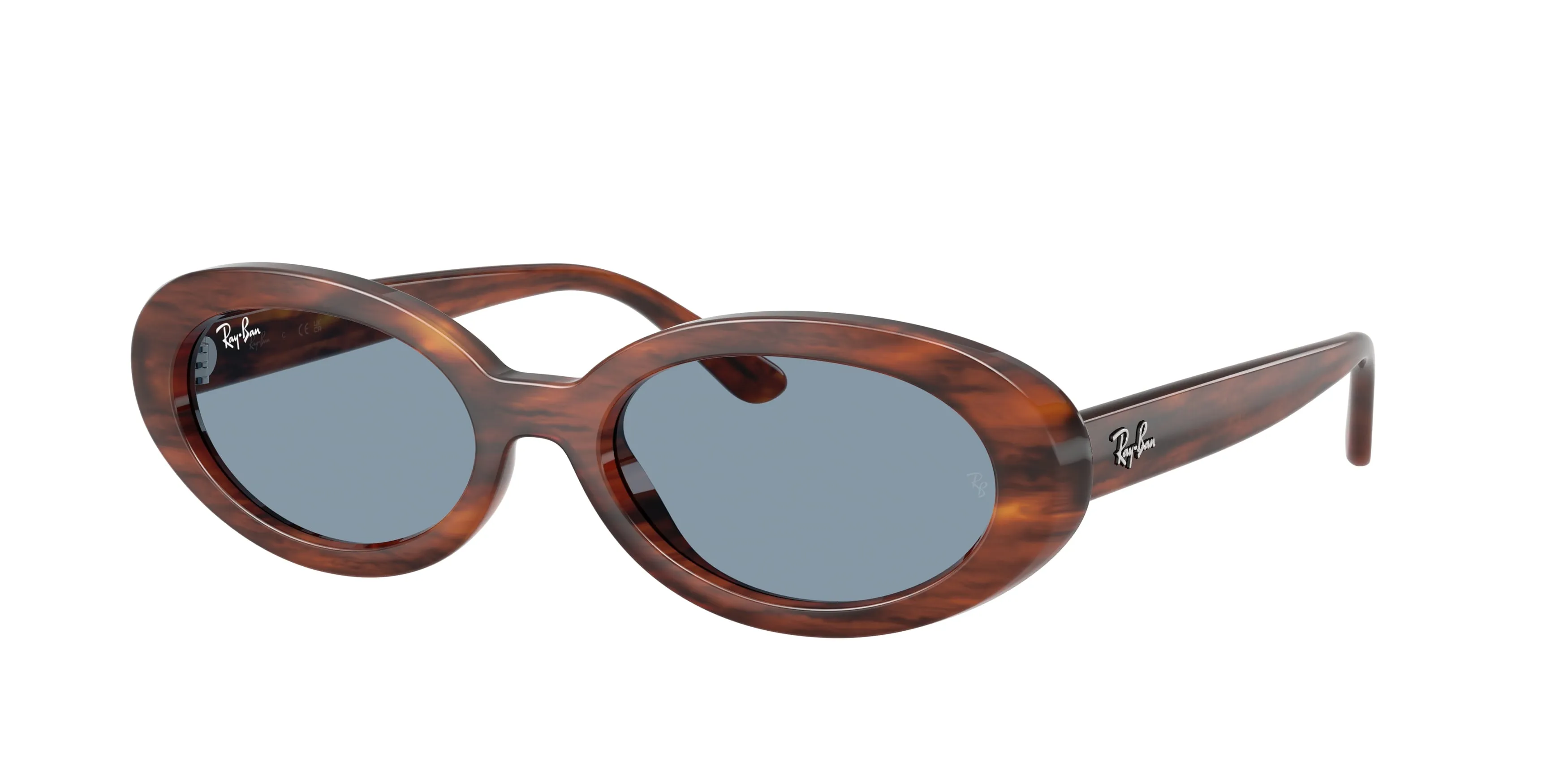 Ray - Ban RB2223 954/56 Occhiali da sole Acetato Marrone Blu Rotonda Normale - immagine 1