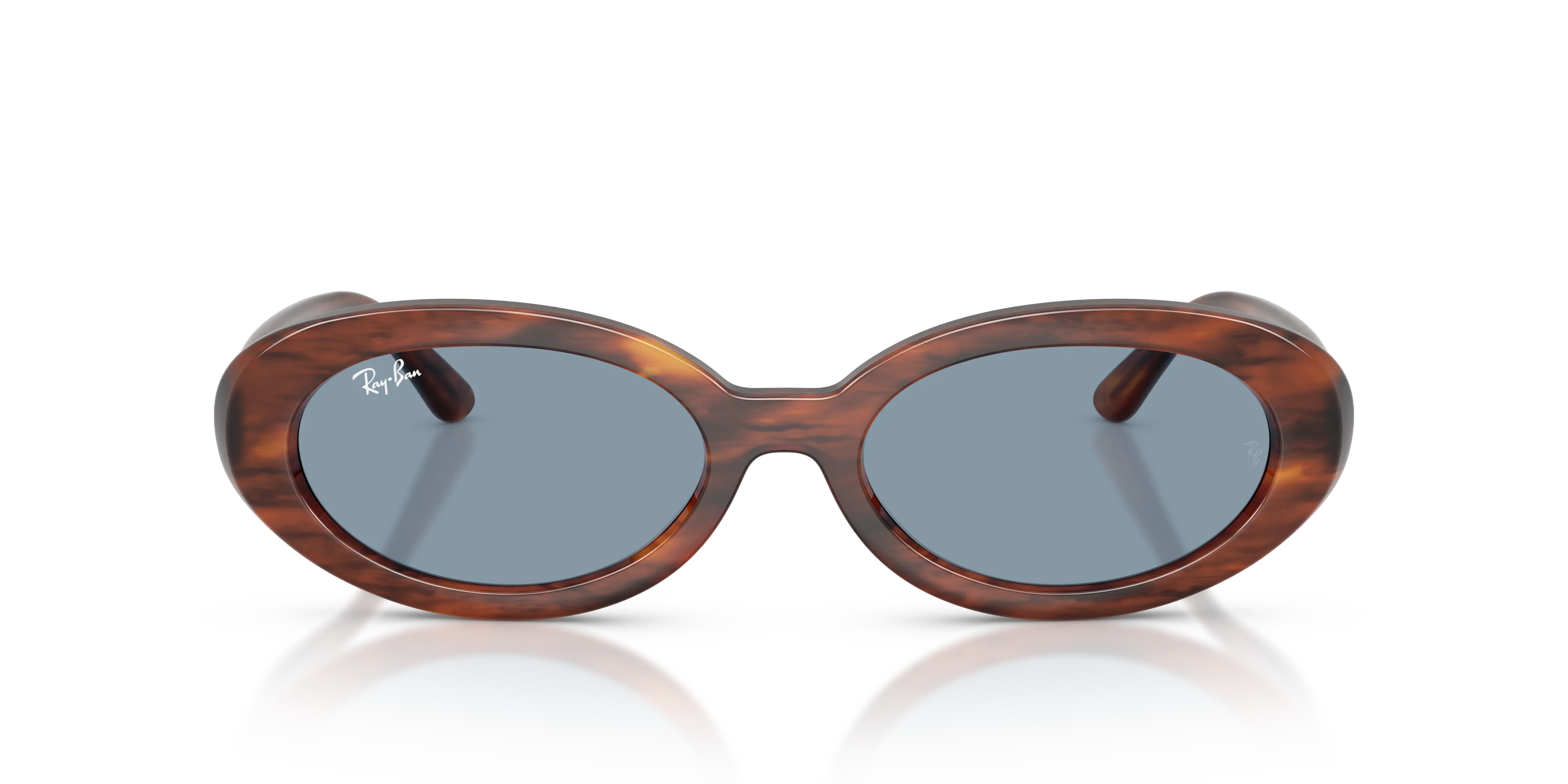 Ray - Ban RB2223 954/56 Occhiali da sole Acetato Marrone Blu Rotonda Normale - immagine 3