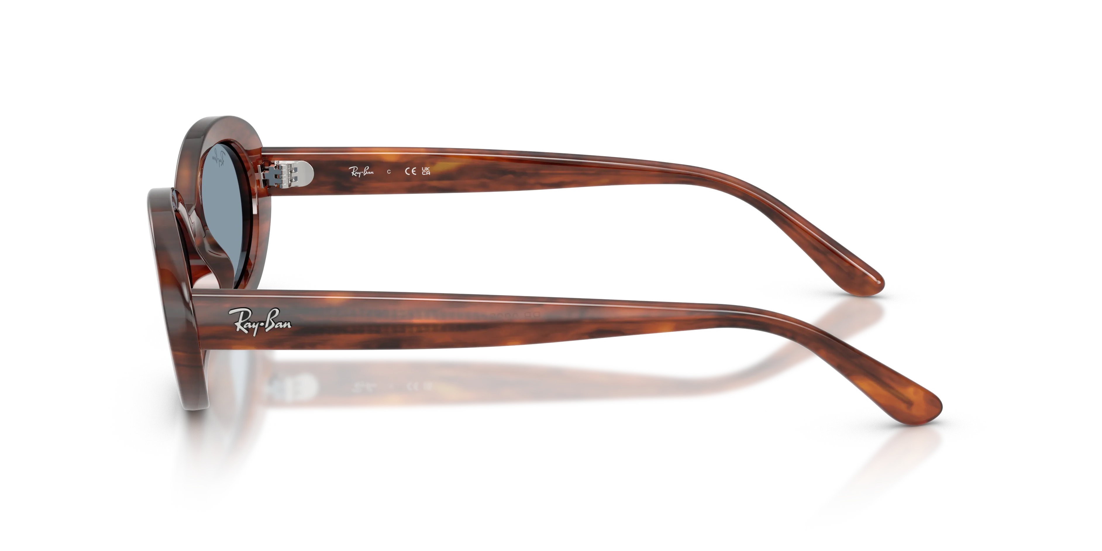 Ray - Ban RB2223 954/56 Occhiali da sole Acetato Marrone Blu Rotonda Normale - immagine 4