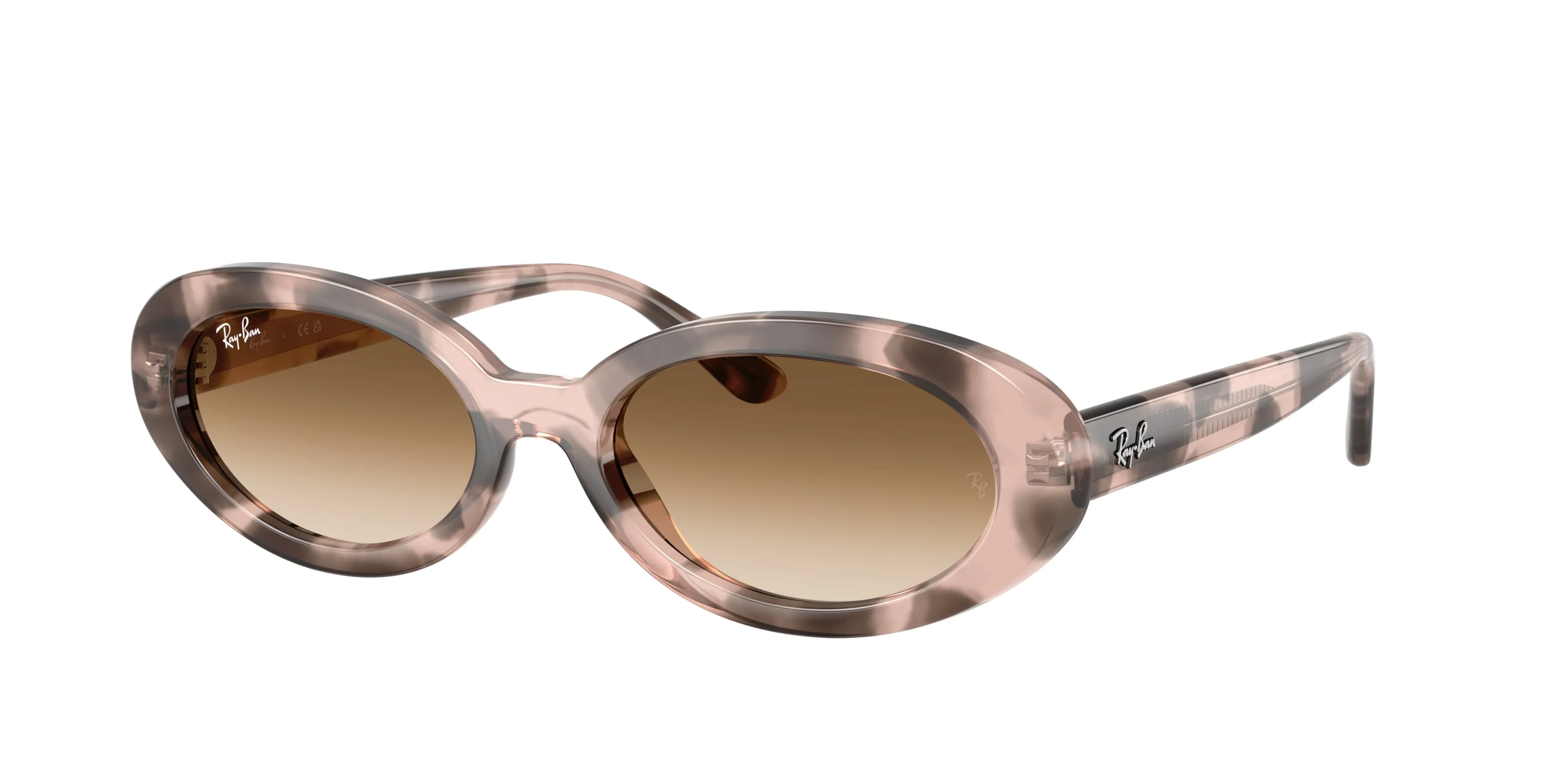 Ray - Ban RB2223 144951 Occhiali da sole Acetato Rosa Marrone Rotonda Normale Sfumato - immagine 1