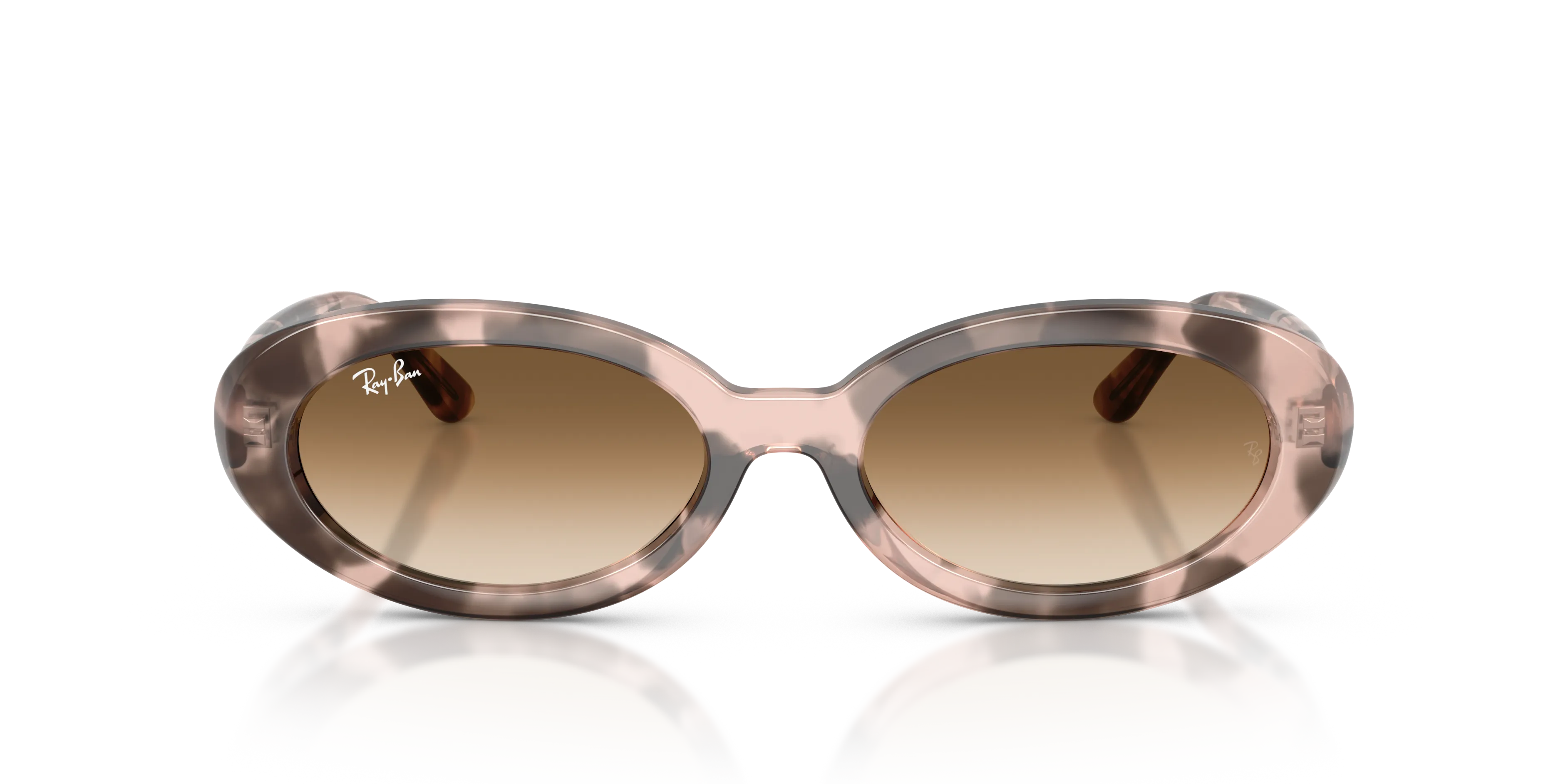 Ray - Ban RB2223 144951 Occhiali da sole Acetato Rosa Marrone Rotonda Normale Sfumato - immagine 3