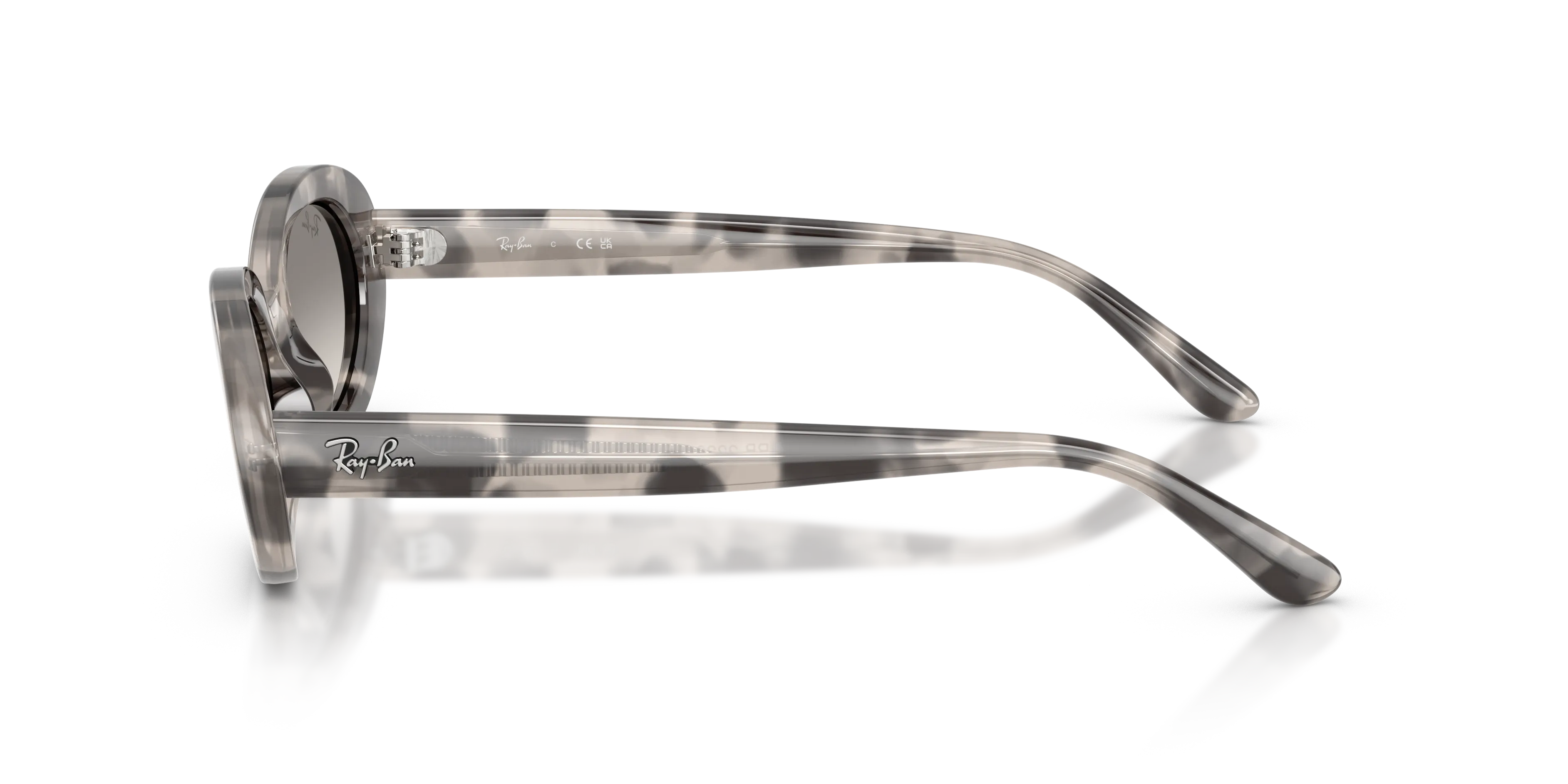 Ray - Ban RB2223 144832 Occhiali da sole Acetato Grigio Grigio Rotonda Normale Sfumato - immagine 4