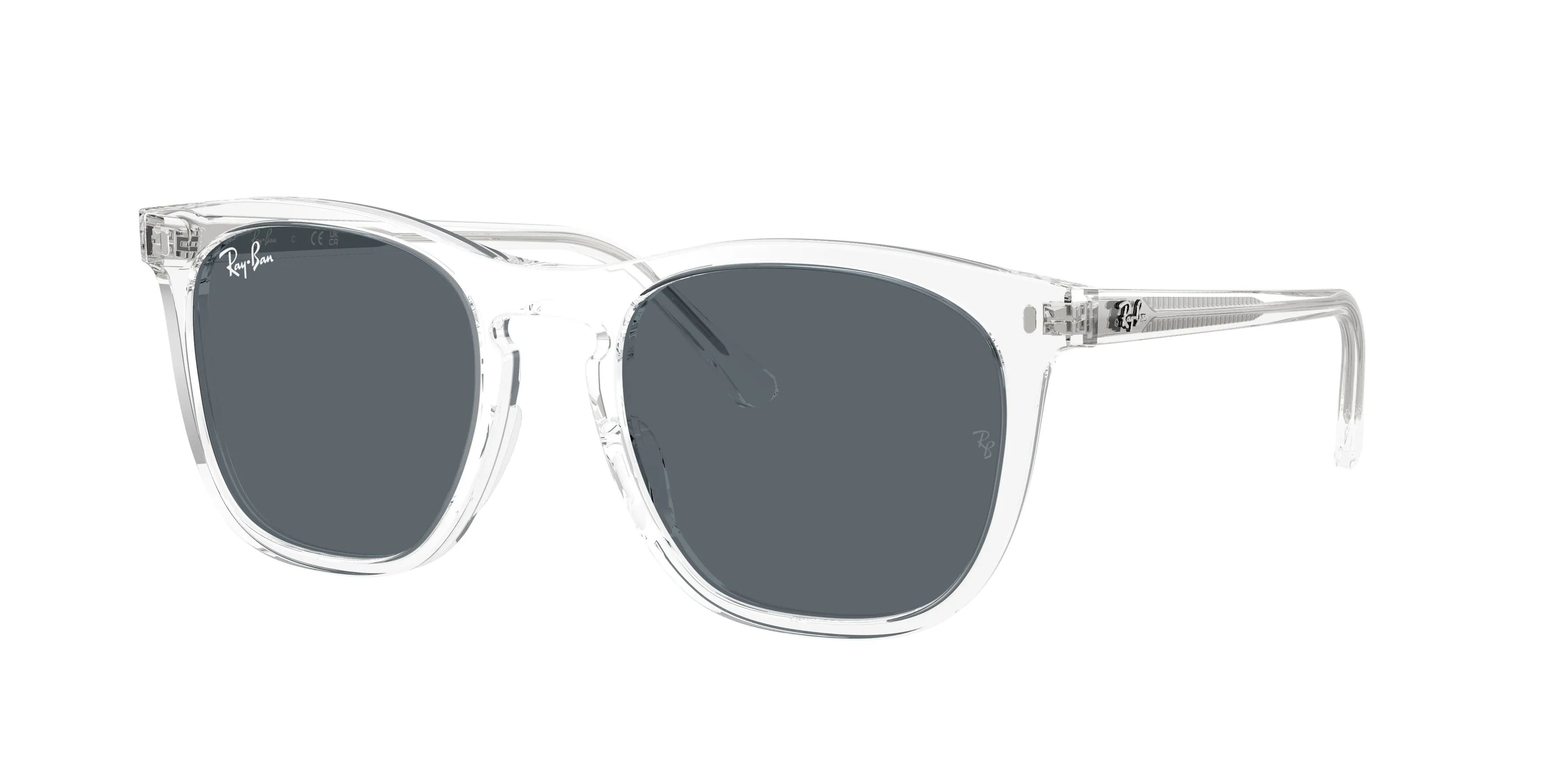 Ray - Ban RB2210 6447R5 Occhiali da sole Acetato Trasparente Blu Squadrata Normale - immagine 1