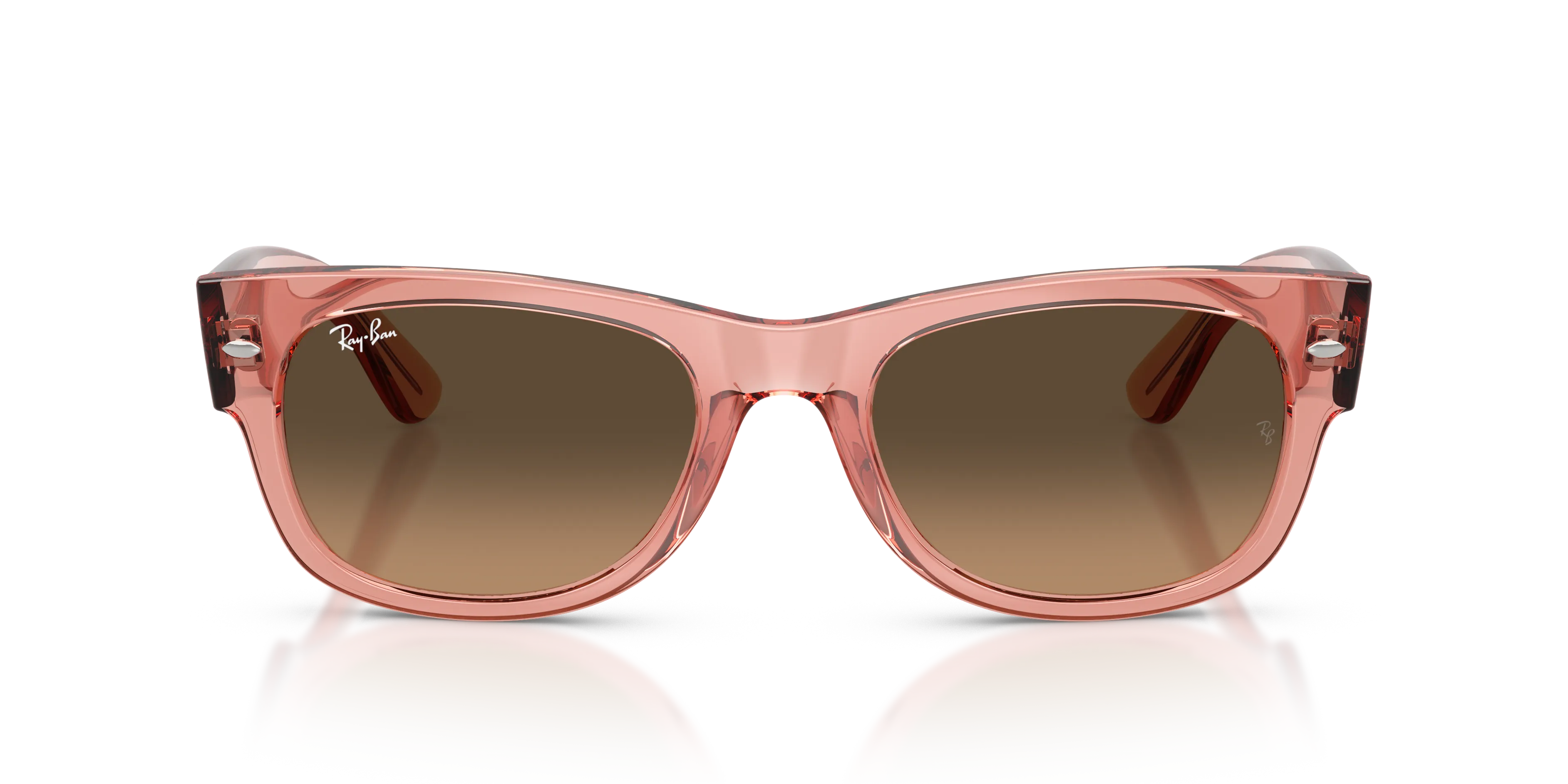 Ray - Ban RB0832S MEGA WAYFARER II 684843 Occhiali da sole Acetato Rosa Marrone Squadrata Normale Sfumato - immagine 3