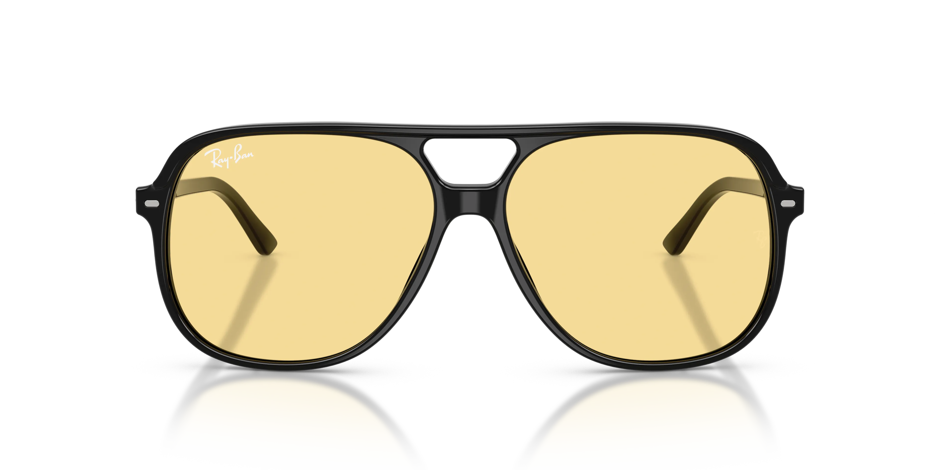Ray - Ban RB2198 BILL 901/R6 Occhiali da sole Acetato Nero Giallo Squadrata Normale - immagine 3