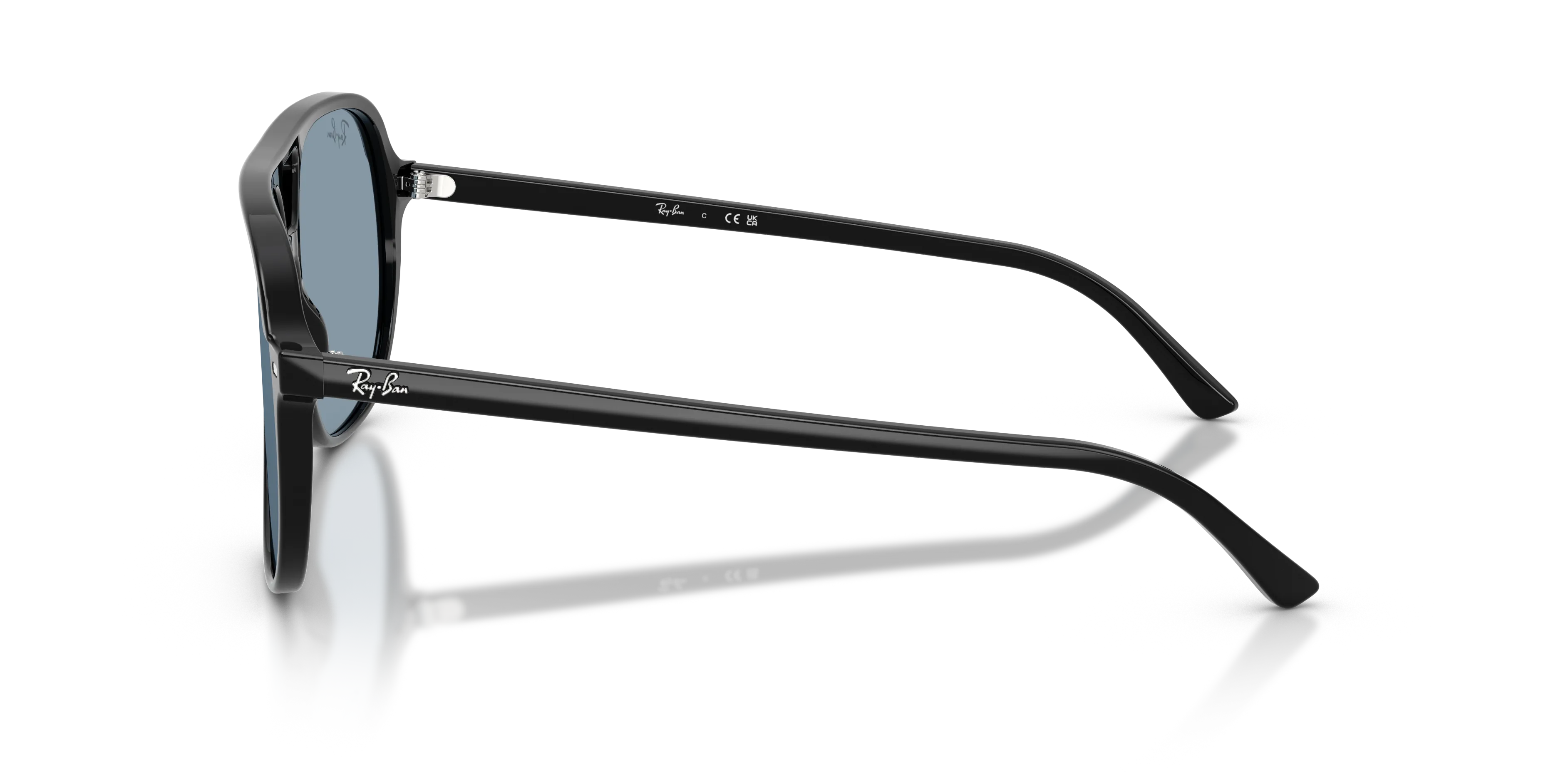 Ray - Ban RB2198 BILL 901/56 Occhiali da sole Acetato Nero Blu Squadrata Normale - immagine 4