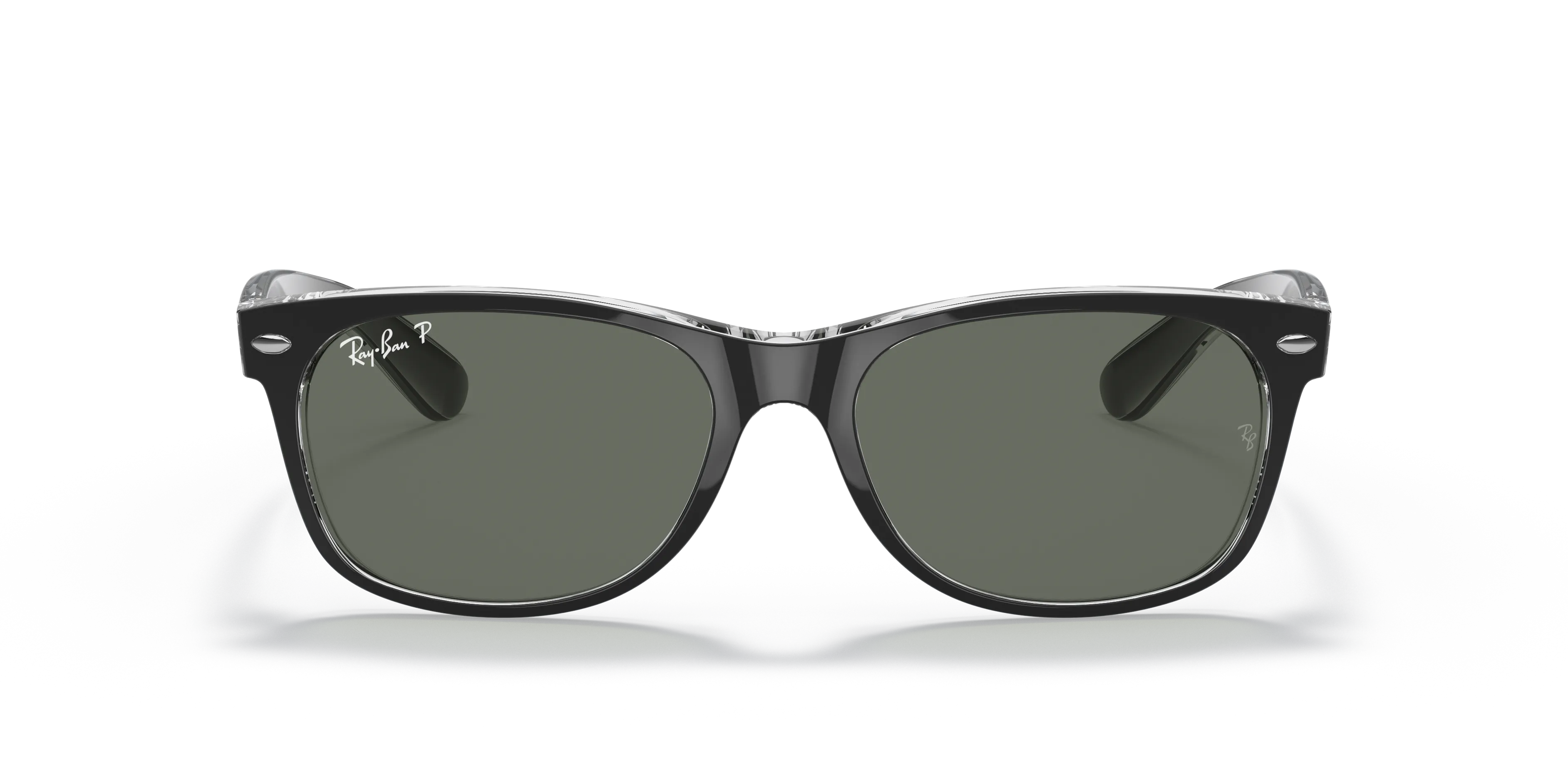 Ray - Ban RB2132 NEW WAYFARER 605258 Occhiali da sole Nylon Nero Verde G15 Squadrata Polarizzata - immagine 3