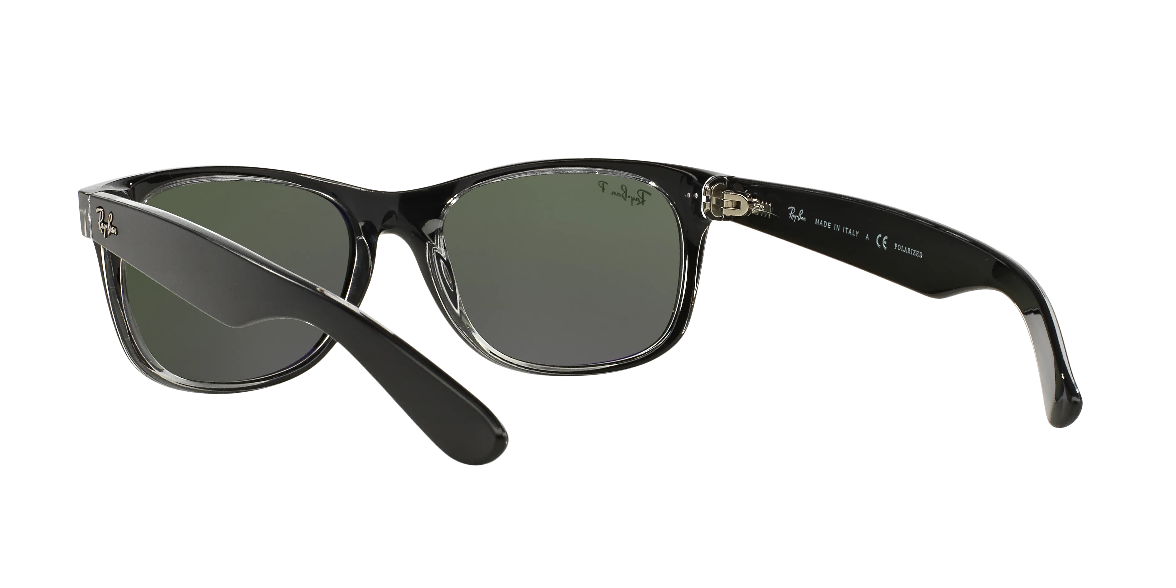 Ray - Ban RB2132 NEW WAYFARER 605258 Occhiali da sole Nylon Nero Verde G15 Squadrata Polarizzata - immagine 4