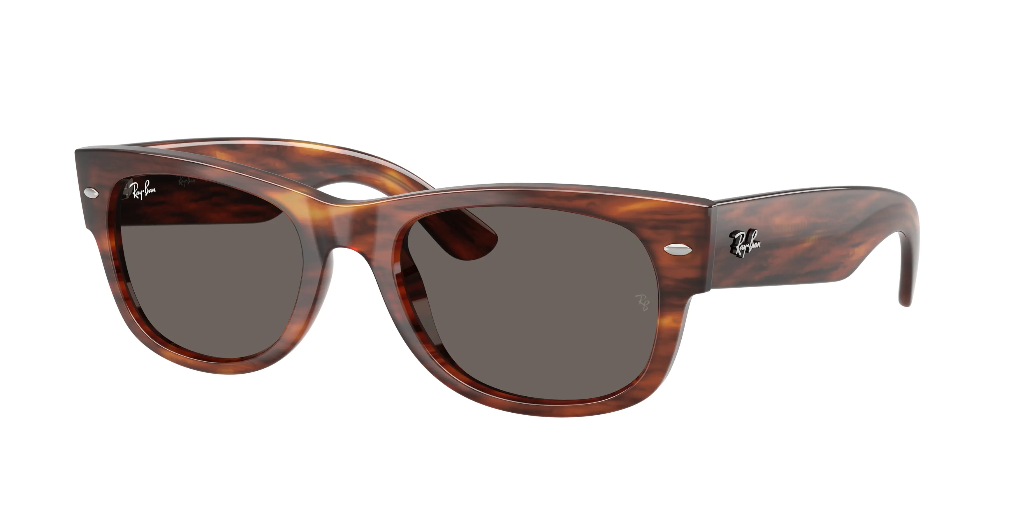 Ray - Ban RB0832S MEGA WAYFARER II 954/B1 Occhiali da sole Acetato Marrone Grigio Squadrata Normale - immagine 1