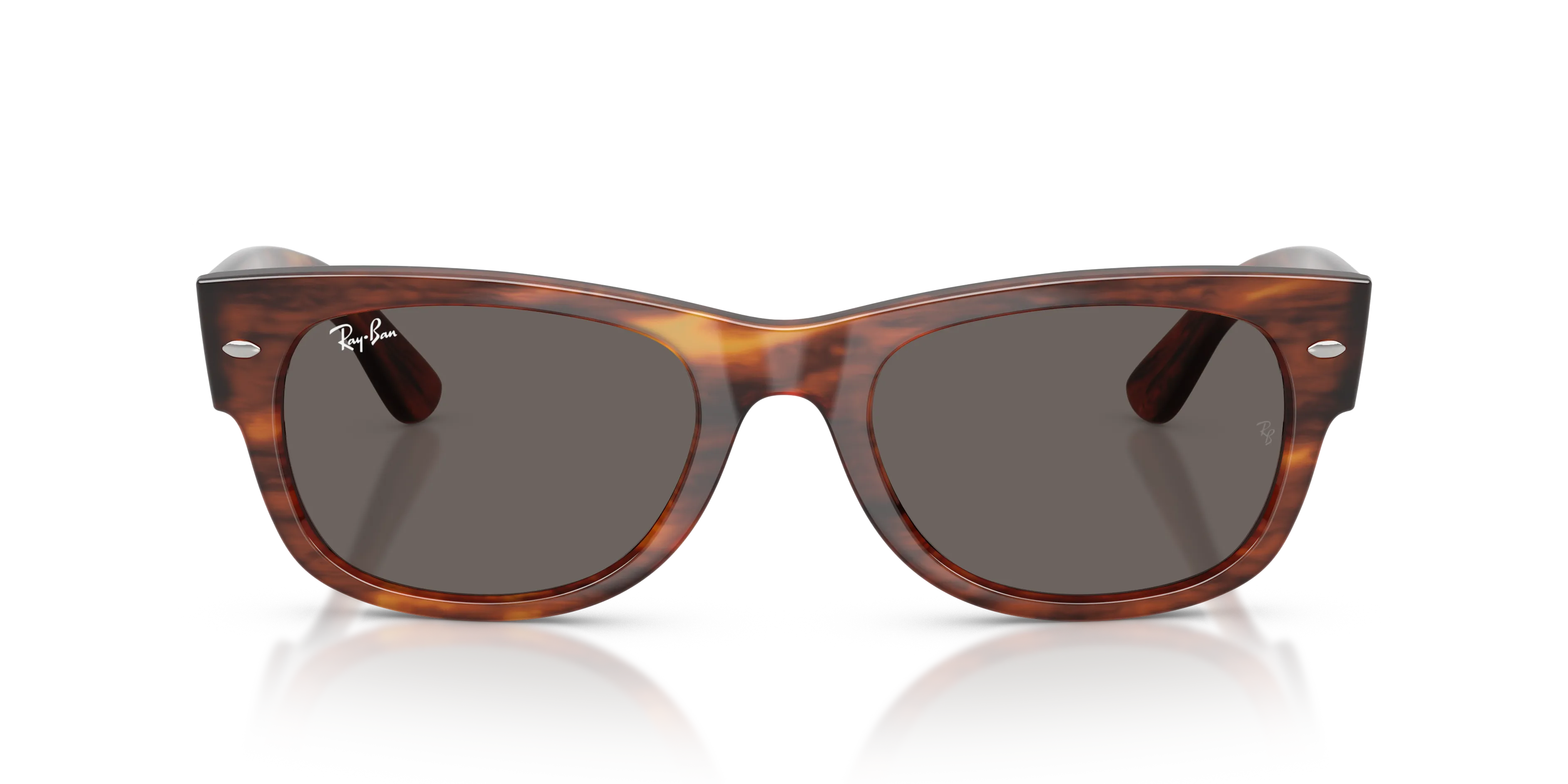 Ray - Ban RB0832S MEGA WAYFARER II 954/B1 Occhiali da sole Acetato Marrone Grigio Squadrata Normale - immagine 3
