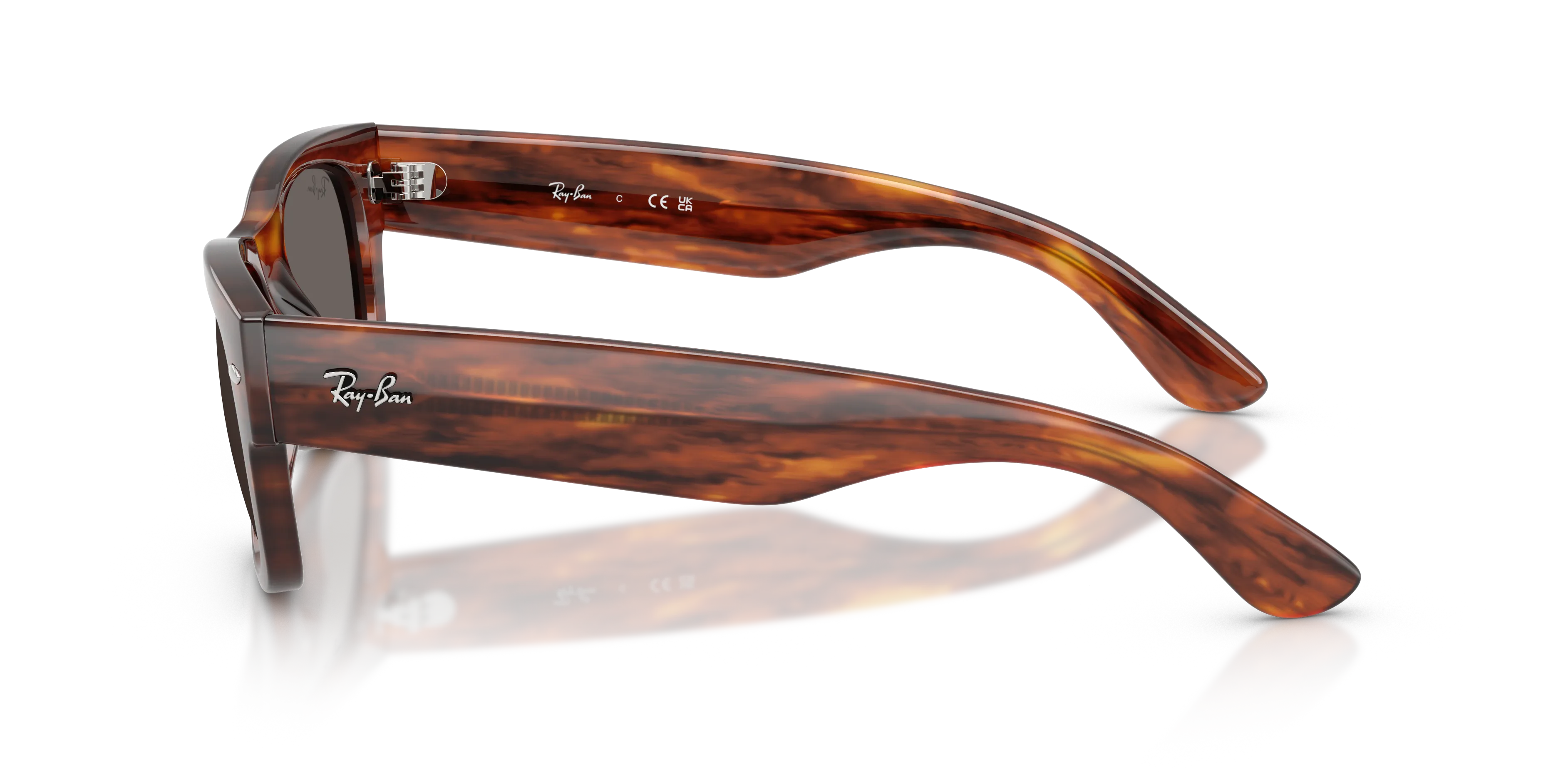 Ray - Ban RB0832S MEGA WAYFARER II 954/B1 Occhiali da sole Acetato Marrone Grigio Squadrata Normale - immagine 4