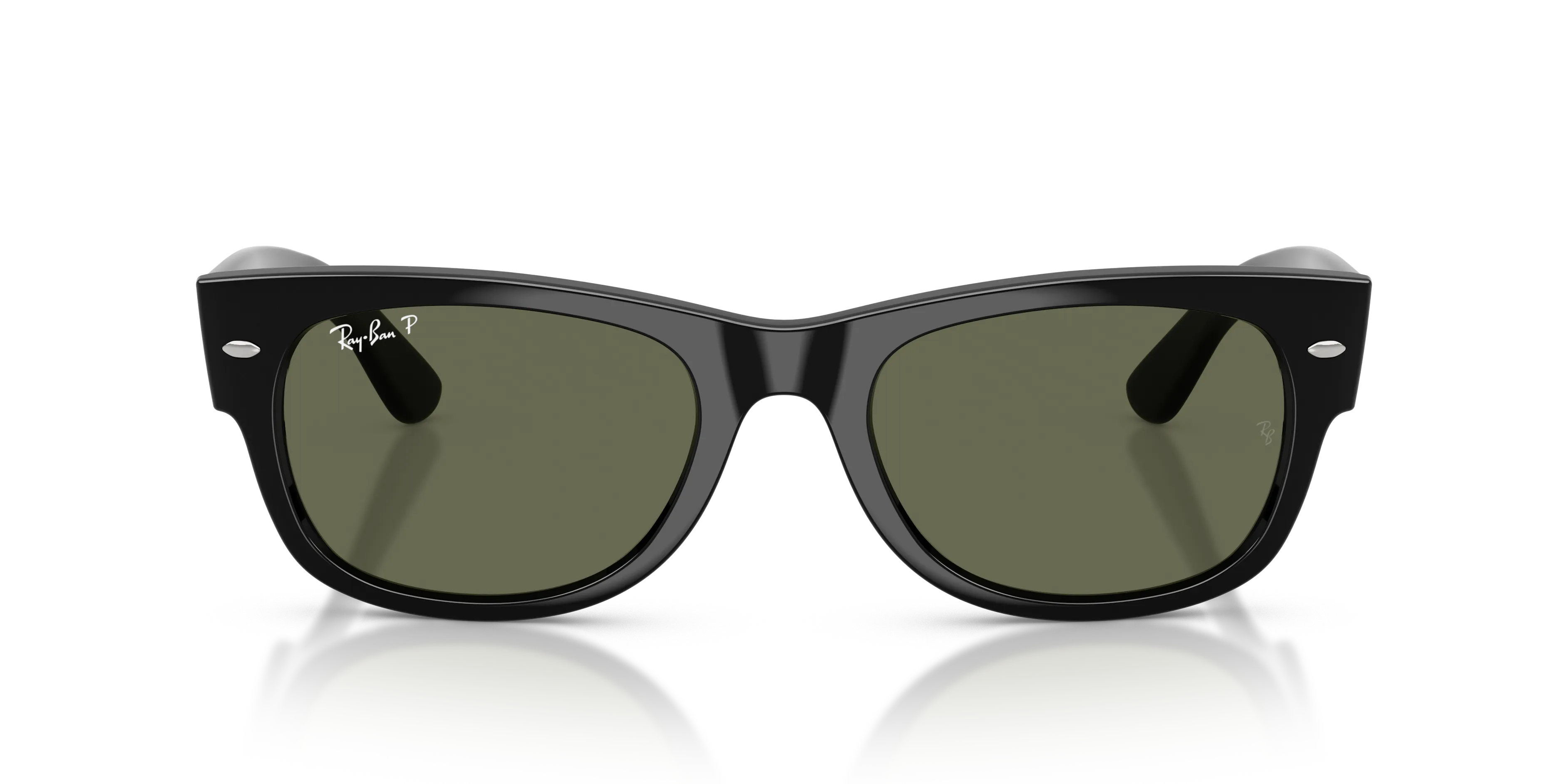 Ray - Ban RB0832S MEGA WAYFARER II 901/58 Occhiali da sole Acetato Nero Verde Squadrata Polarizzata - immagine 3