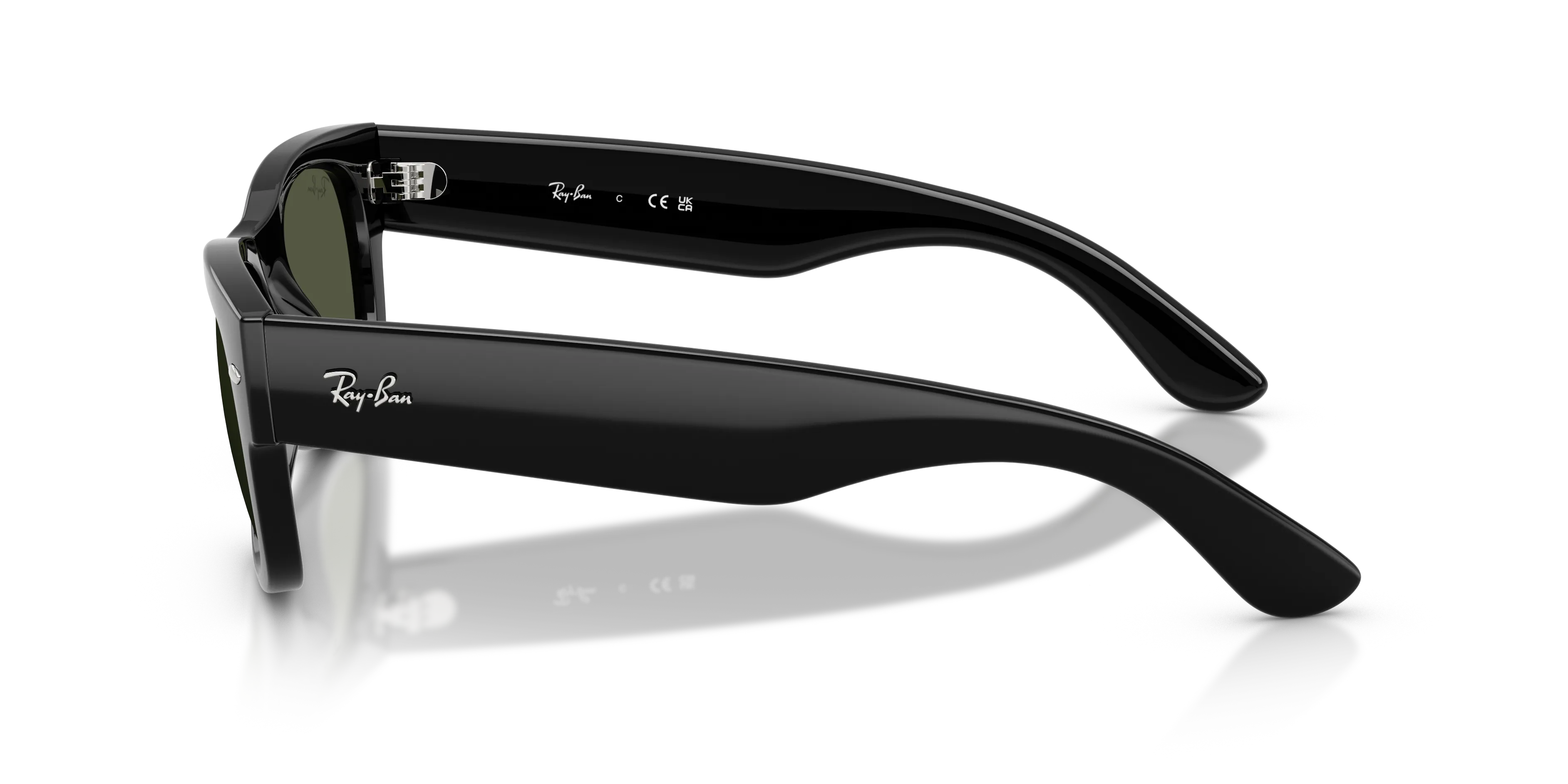 Ray - Ban RB0832S MEGA WAYFARER II 901/31 Occhiali da sole Acetato Nero Verde Squadrata Normale - immagine 4