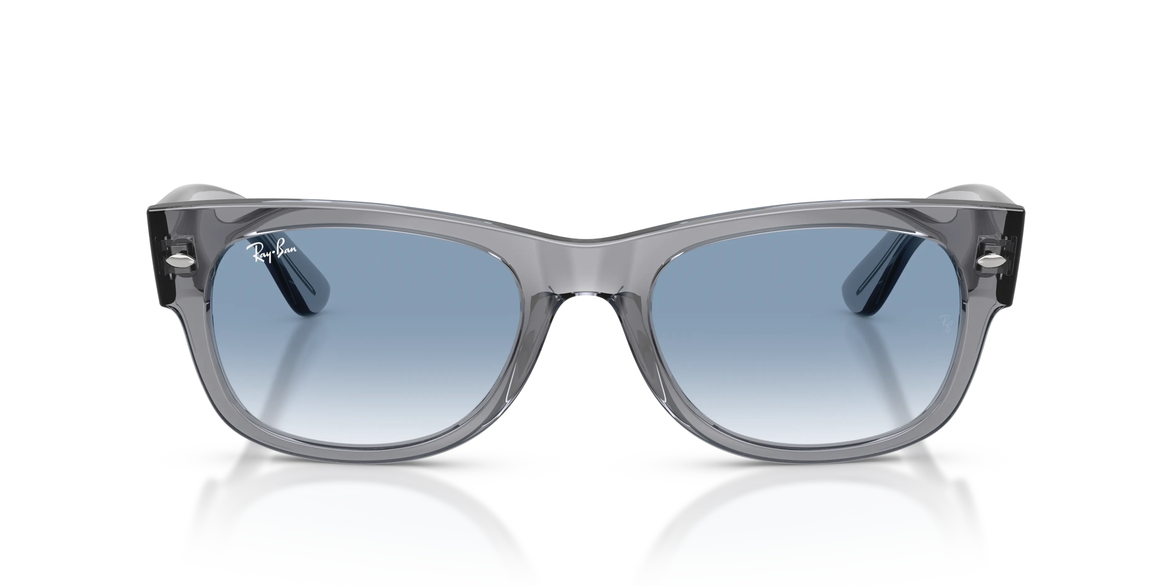Ray - Ban RB0832S MEGA WAYFARER II 68463F Occhiali da sole Acetato Grigio Blu Squadrata Normale Sfumato - immagine 3