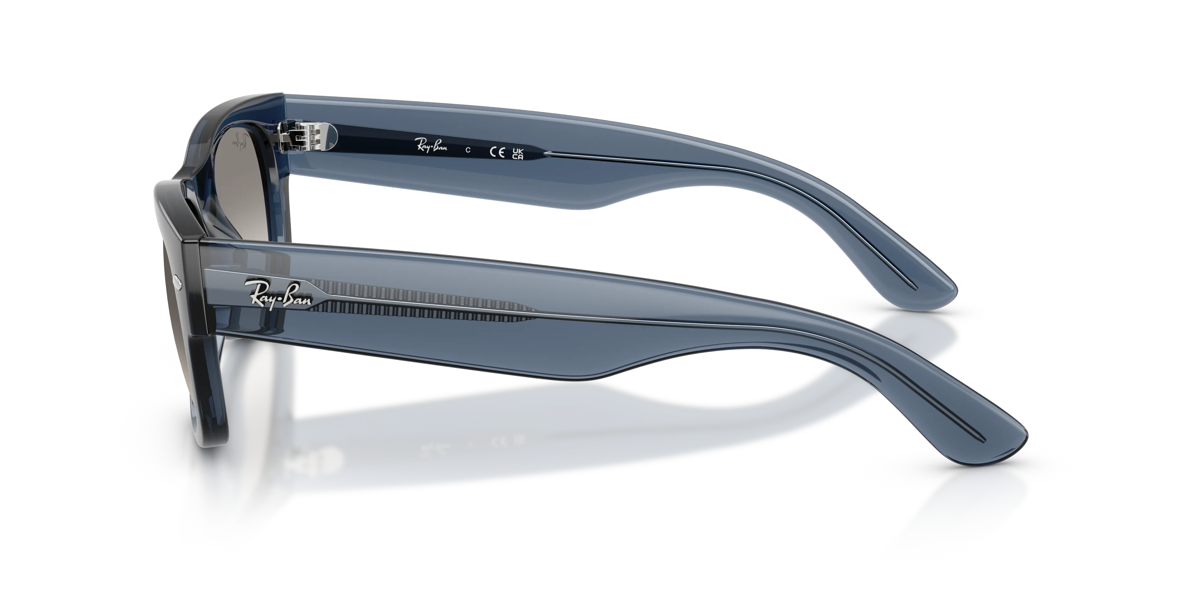 Ray - Ban RB0832S MEGA WAYFARER II 684532 Occhiali da sole Acetato Blu Grigio Squadrata Normale Sfumato - immagine 4