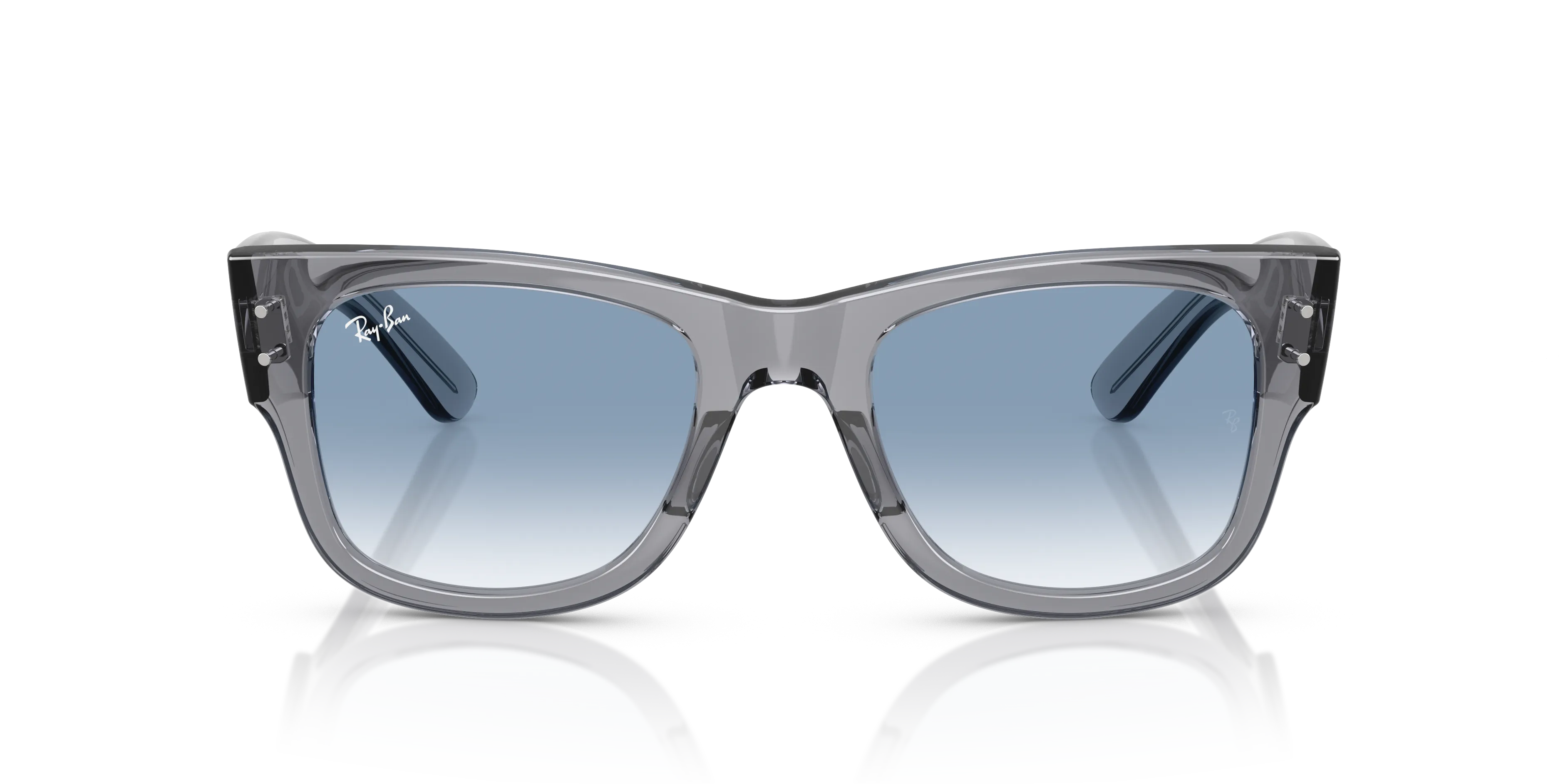 Ray - Ban RB0840S MEGA WAYFARER 68463F Occhiali da sole Acetato Grigio Blu Squadrata Normale Sfumato - immagine 3