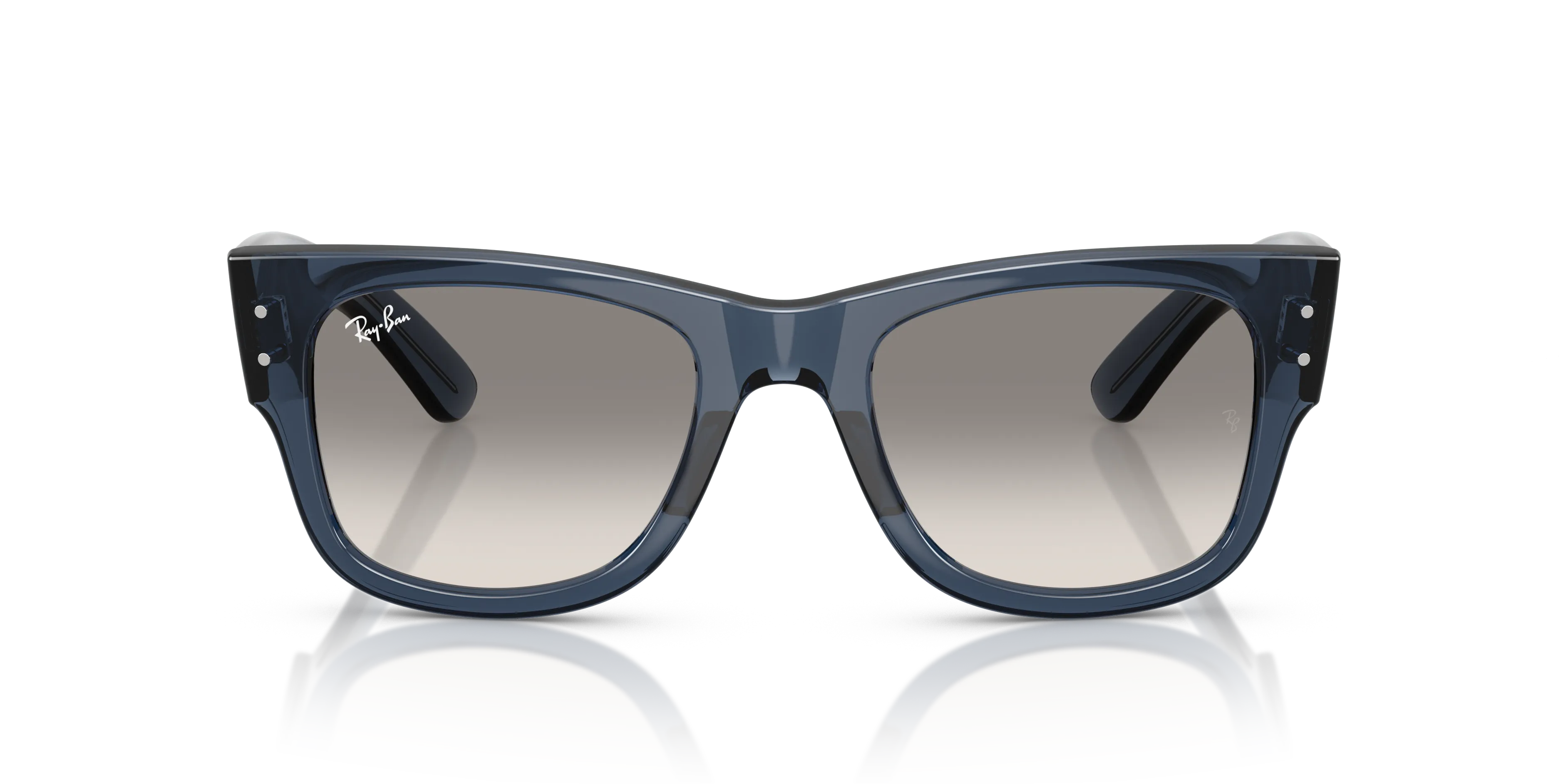 Ray - Ban RB0840S MEGA WAYFARER 684532 Occhiali da sole Acetato Blu Grigio Squadrata Normale Sfumato - immagine 3
