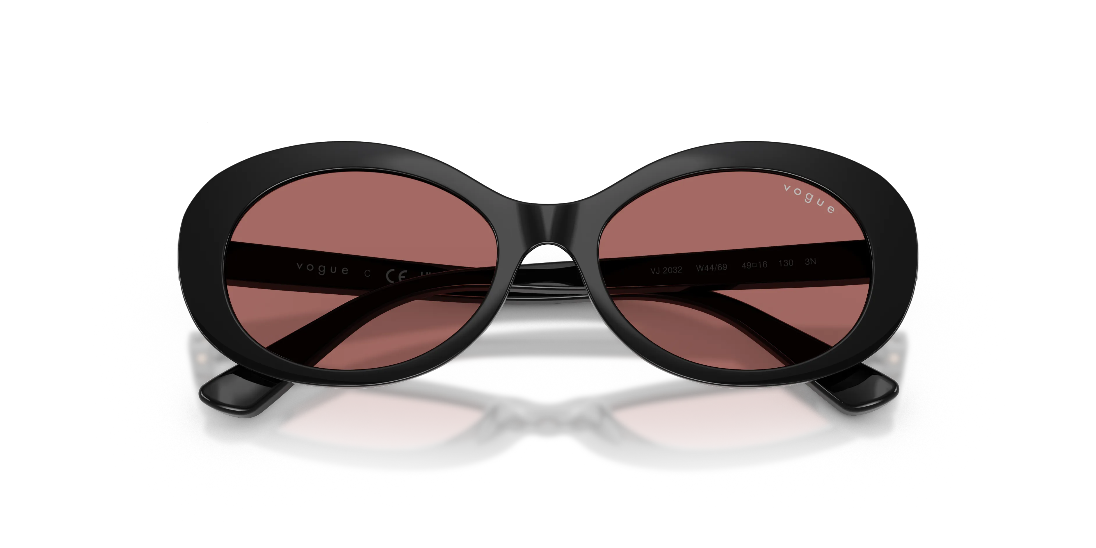 VOGUE EYEWEAR VJ2032 W44/69 Occhiali da sole bambino Nylon Nero Viola Rotonda Normale - immagine 2