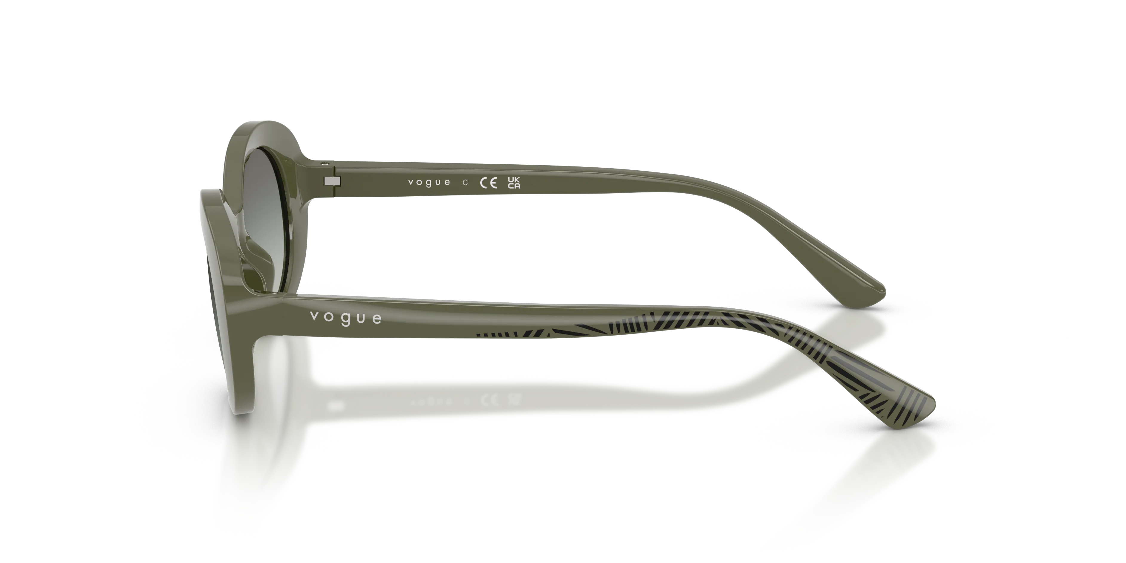 VOGUE EYEWEAR VJ2032 326411 Occhiali da sole bambino Nylon Verde Grigio Rotonda Normale Sfumato - immagine 4