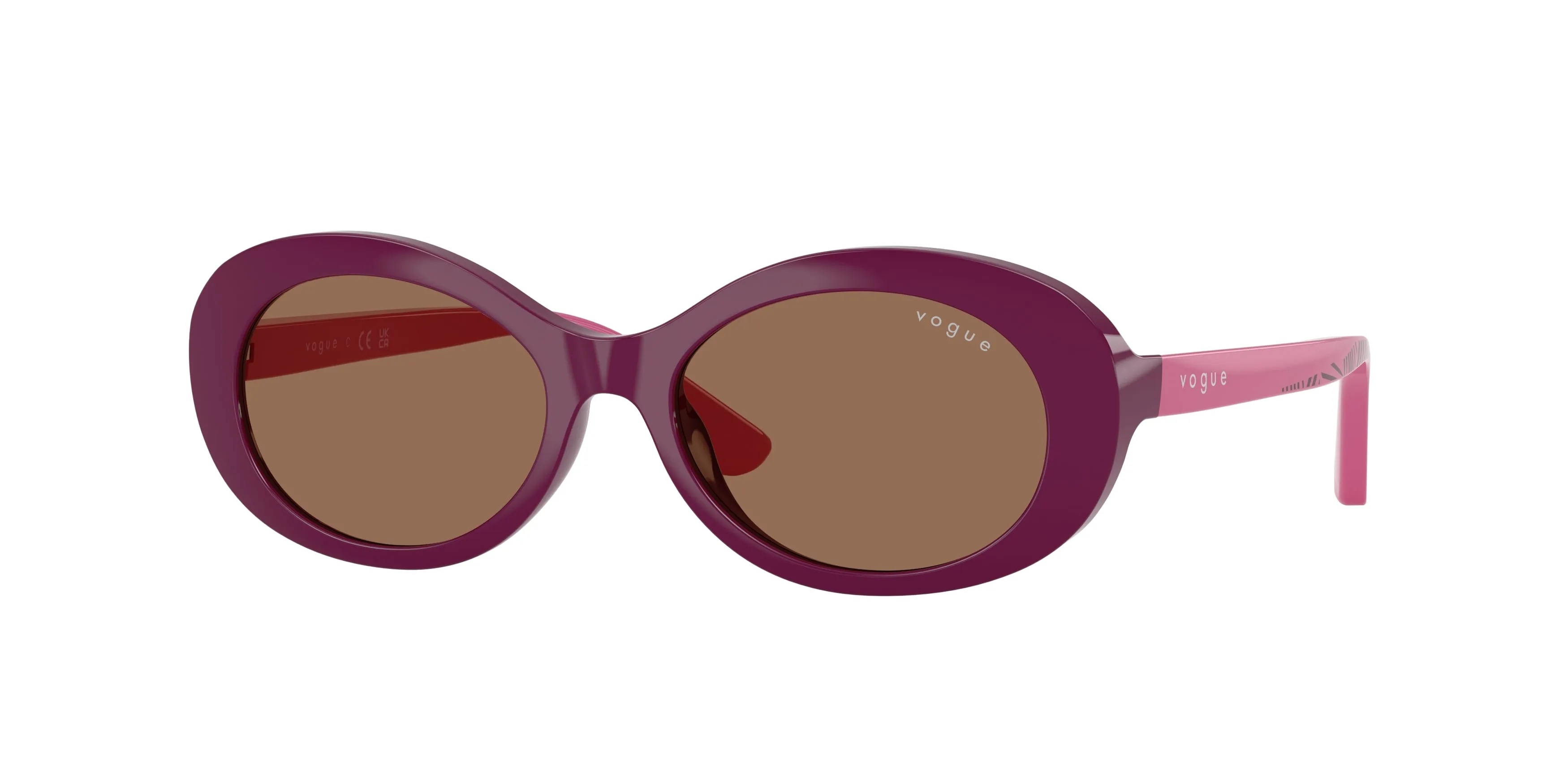 VOGUE EYEWEAR VJ2032 321373 Occhiali da sole bambino Nylon Viola Marrone Rotonda Normale - immagine 1