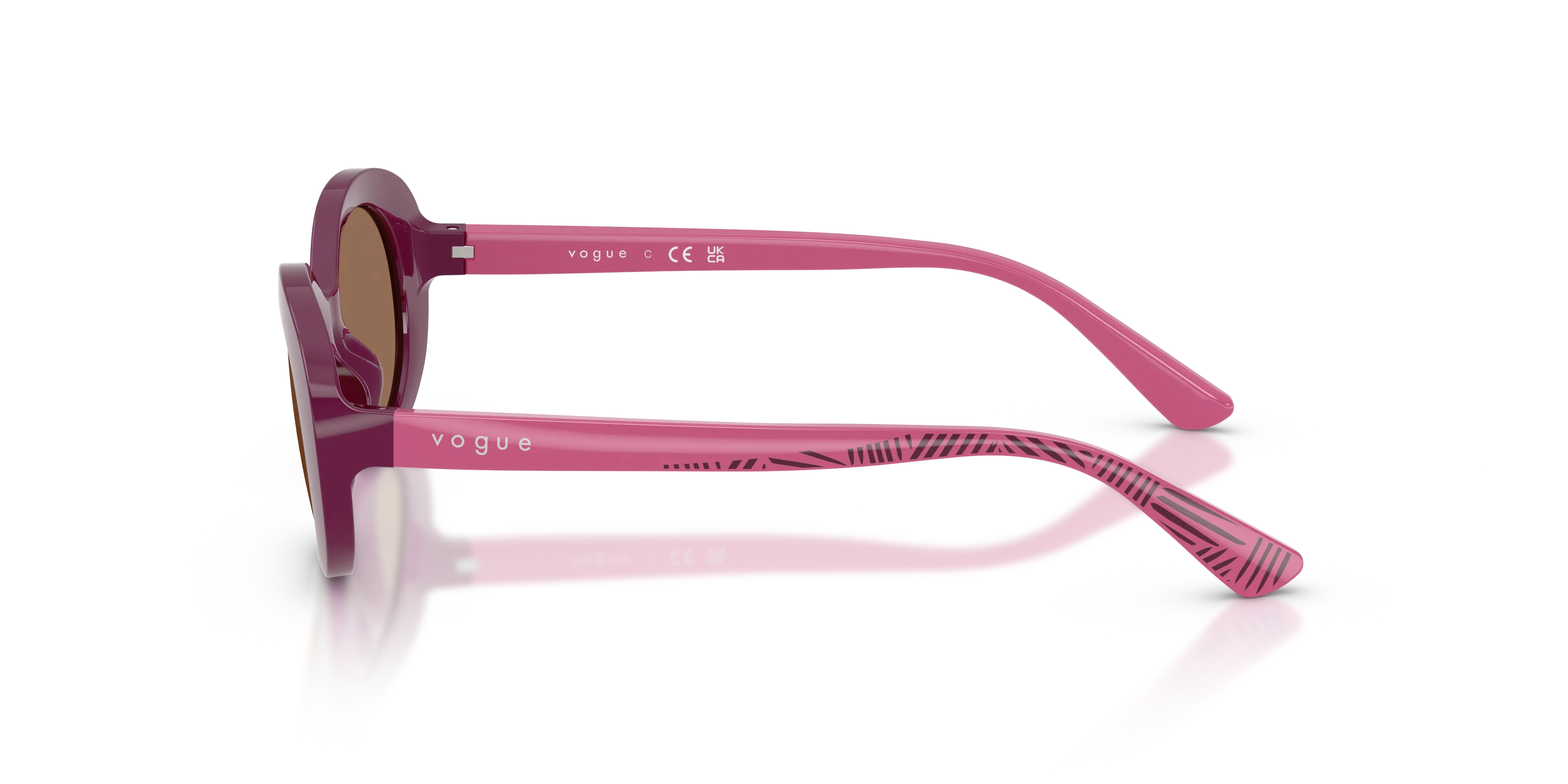 VOGUE EYEWEAR VJ2032 321373 Occhiali da sole bambino Nylon Viola Marrone Rotonda Normale - immagine 4