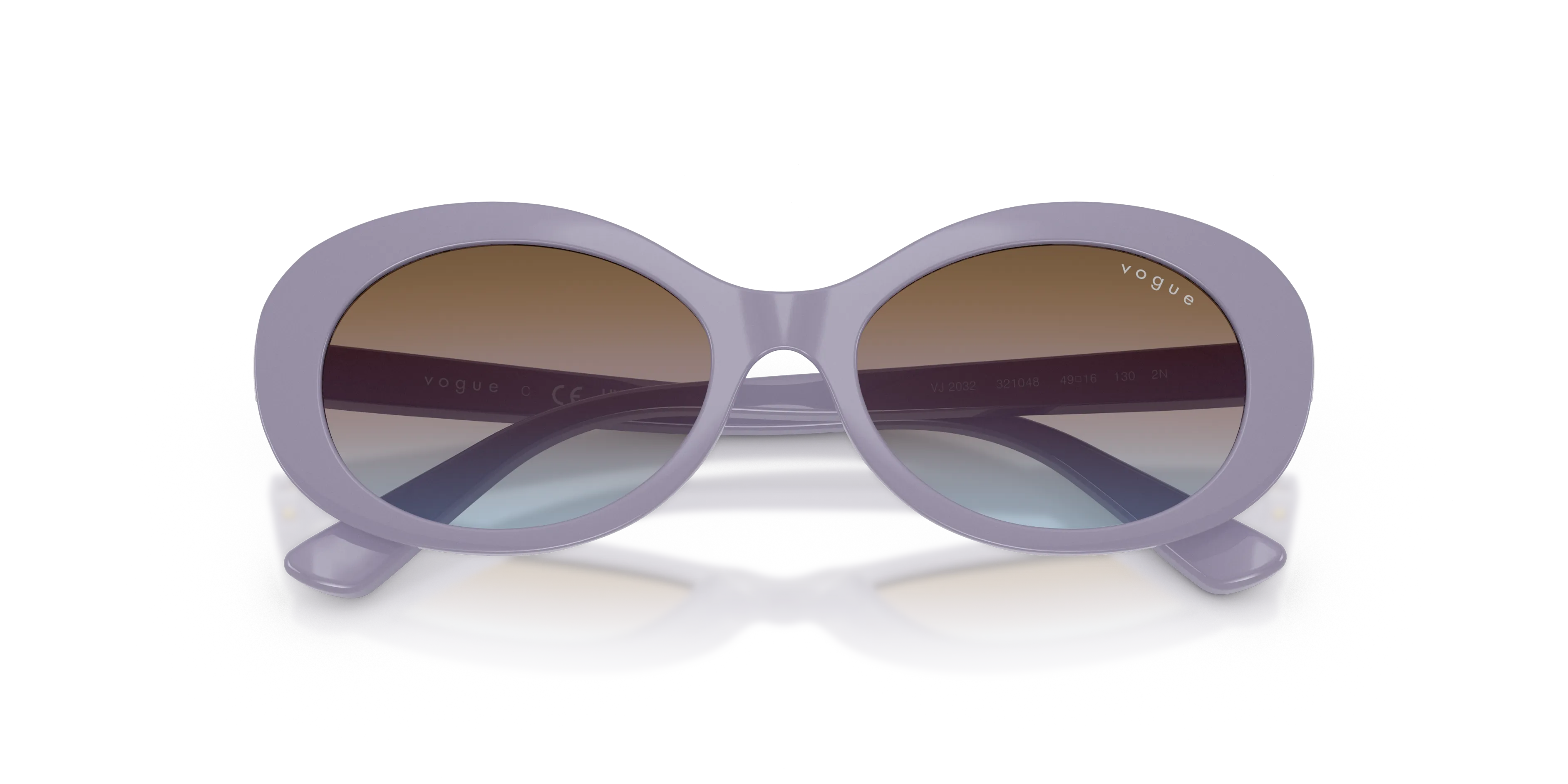 VOGUE EYEWEAR VJ2032 321048 Occhiali da sole bambino Nylon Viola Blu Rotonda Normale Sfumato - immagine 2