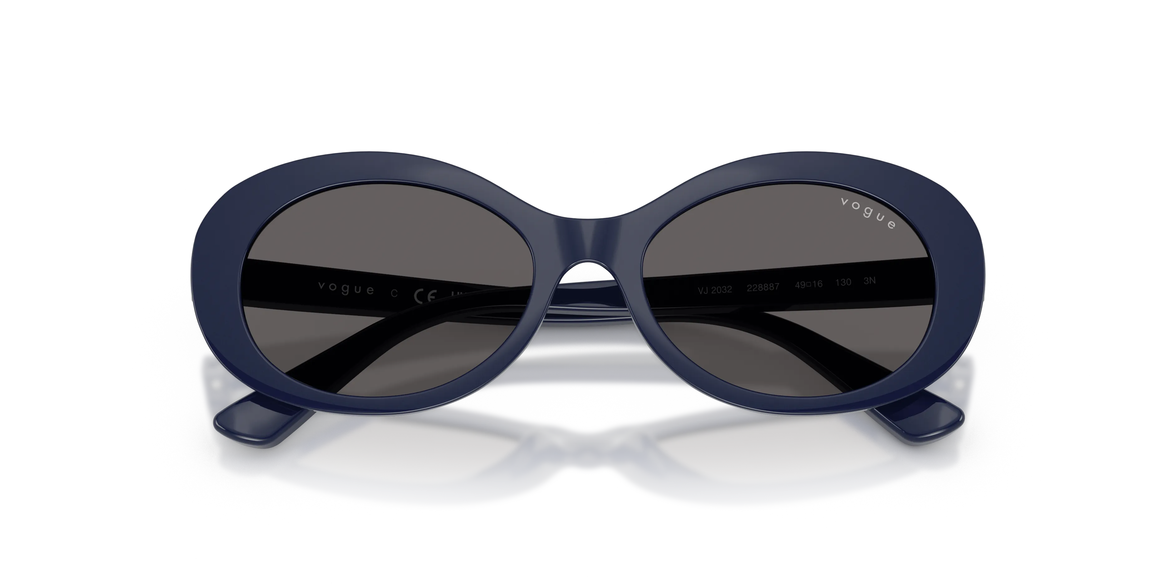 VOGUE EYEWEAR VJ2032 228887 Occhiali da sole bambino Nylon Blu Grigio Rotonda Normale - immagine 2