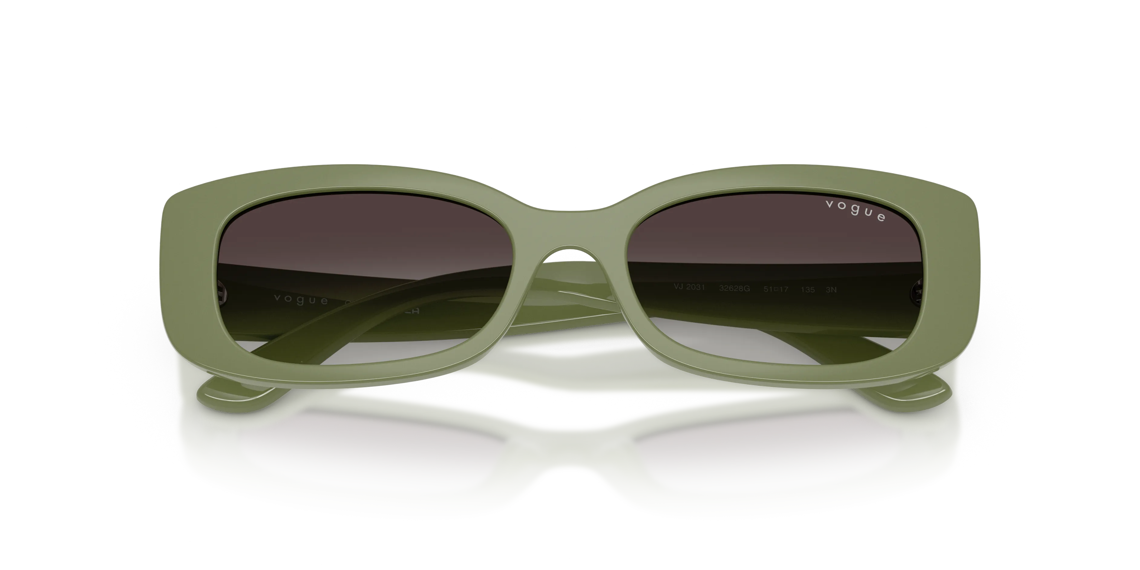 VOGUE EYEWEAR VJ2031 32628G Occhiali da sole bambino Nylon Verde Grigio Pillow Normale Sfumato - immagine 2