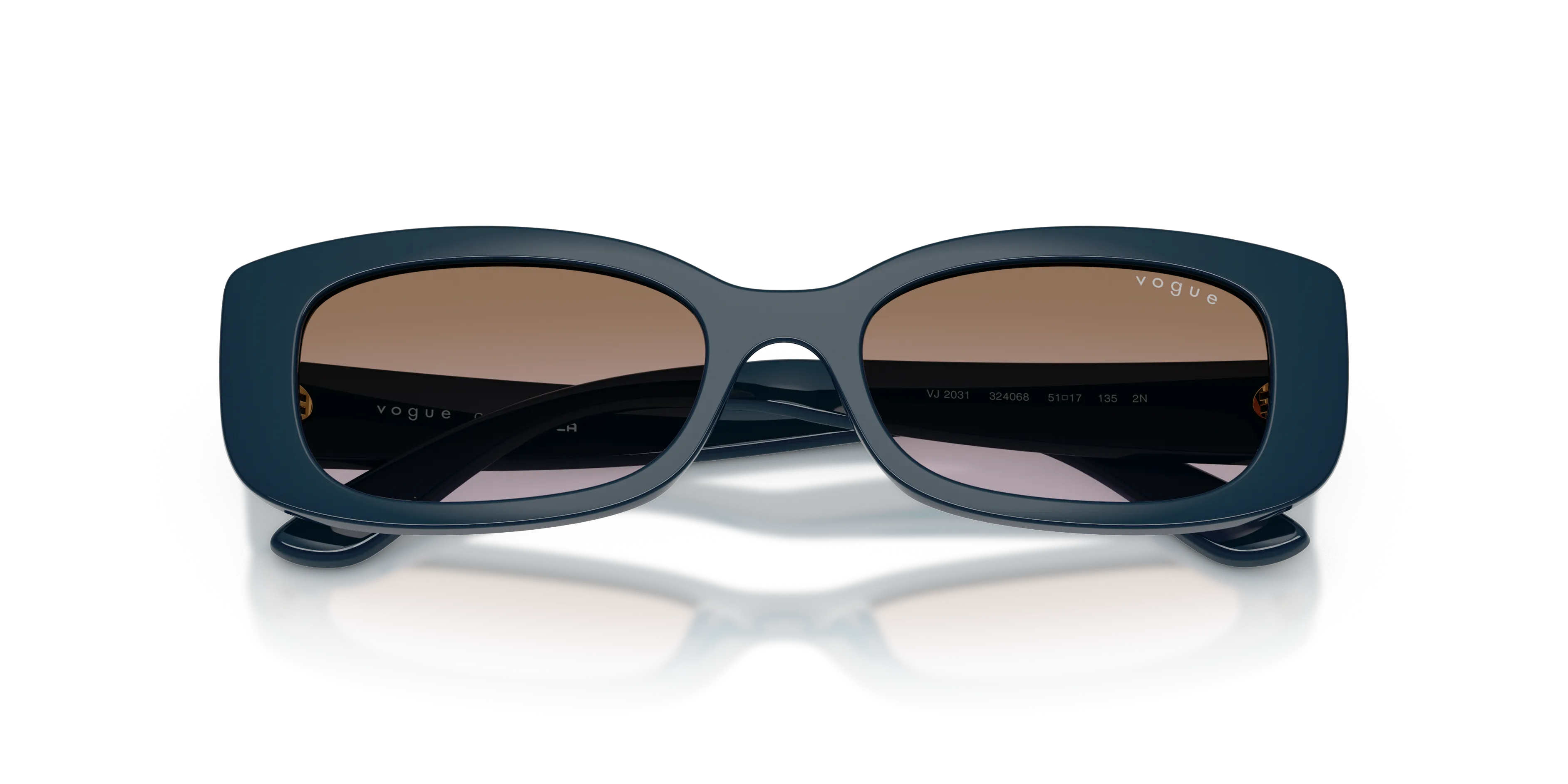 VOGUE EYEWEAR VJ2031 324068 Occhiali da sole bambino Nylon Blu Marrone Pillow Normale Sfumato - immagine 2