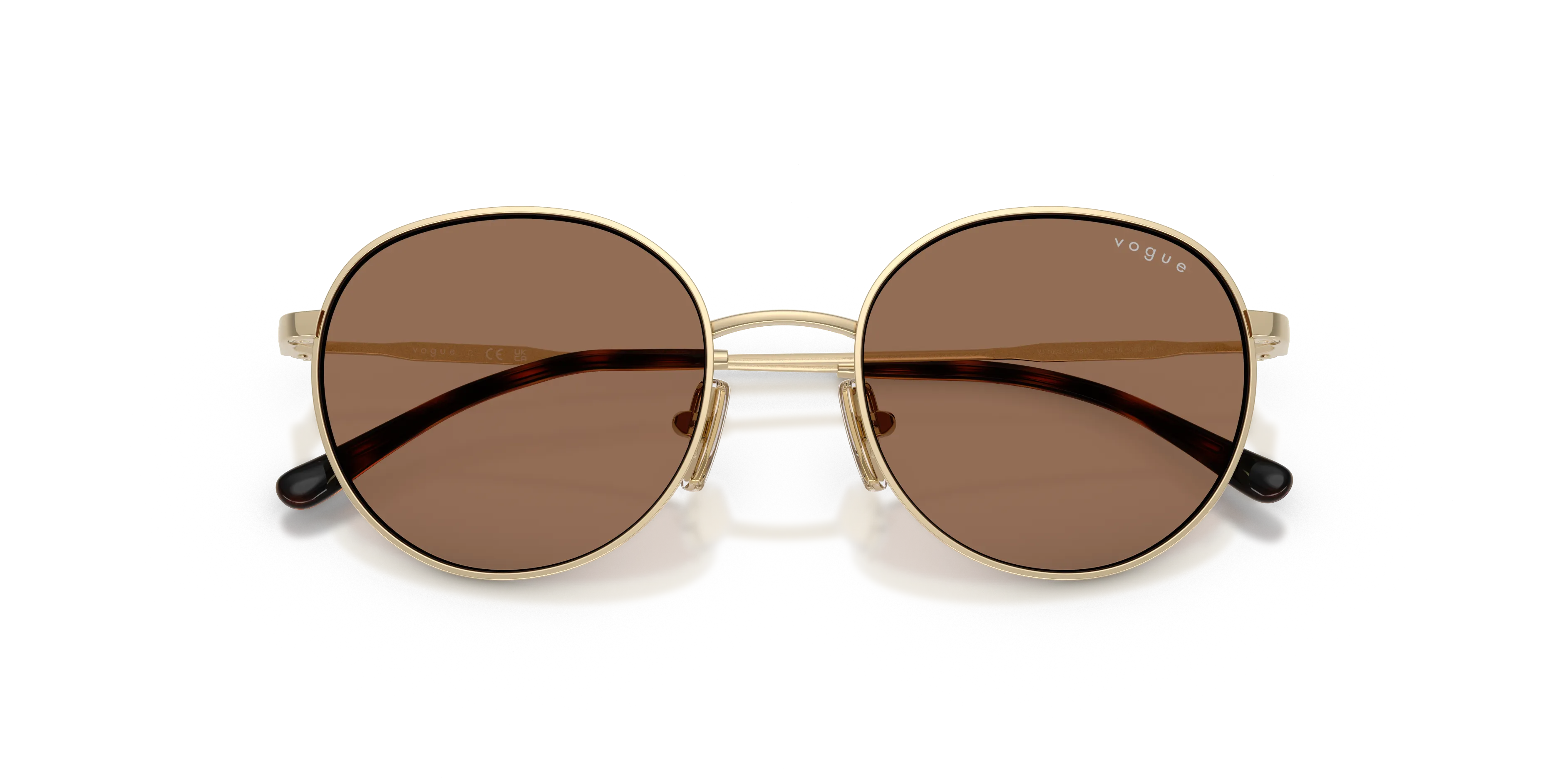 VOGUE EYEWEAR VJ1002 848/73 Occhiali da sole bambino Metallo Oro Marrone Rotonda Normale - immagine 2