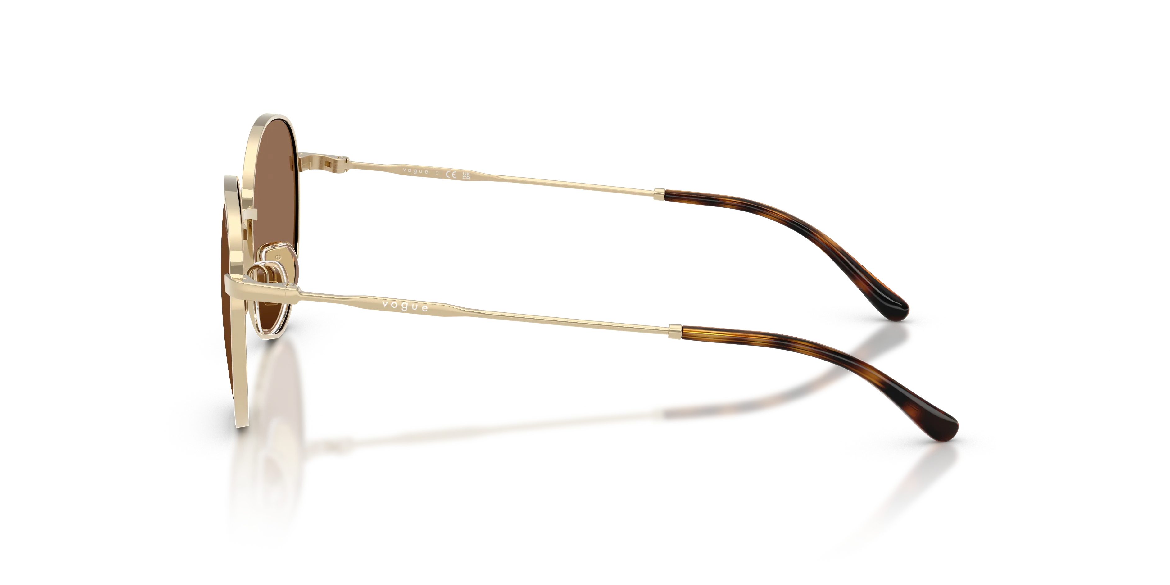 VOGUE EYEWEAR VJ1002 848/73 Occhiali da sole bambino Metallo Oro Marrone Rotonda Normale - immagine 4