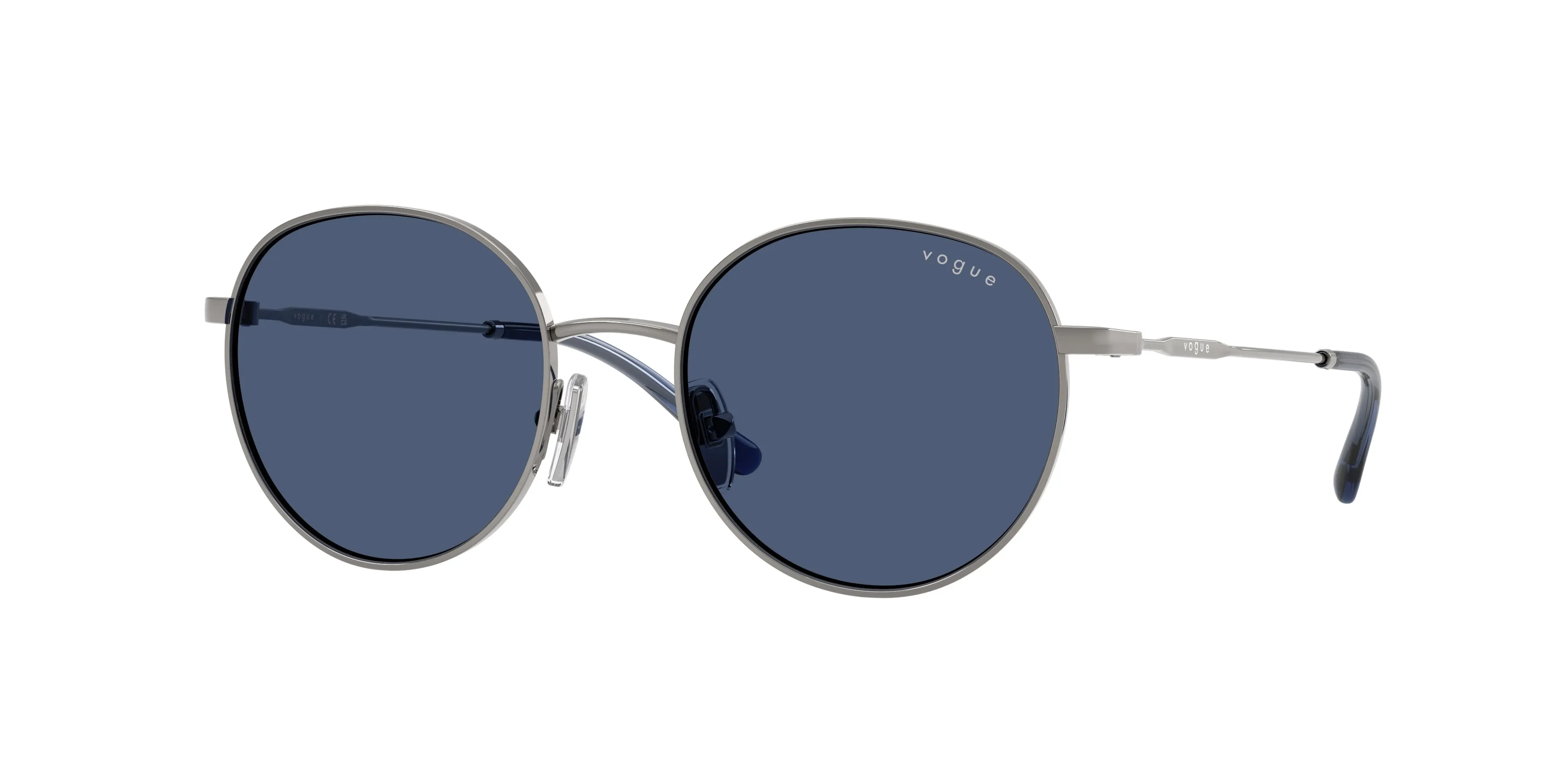 VOGUE EYEWEAR VJ1002 548/80 Occhiali da sole bambino Metallo Grigio Blu Rotonda Normale - immagine 1
