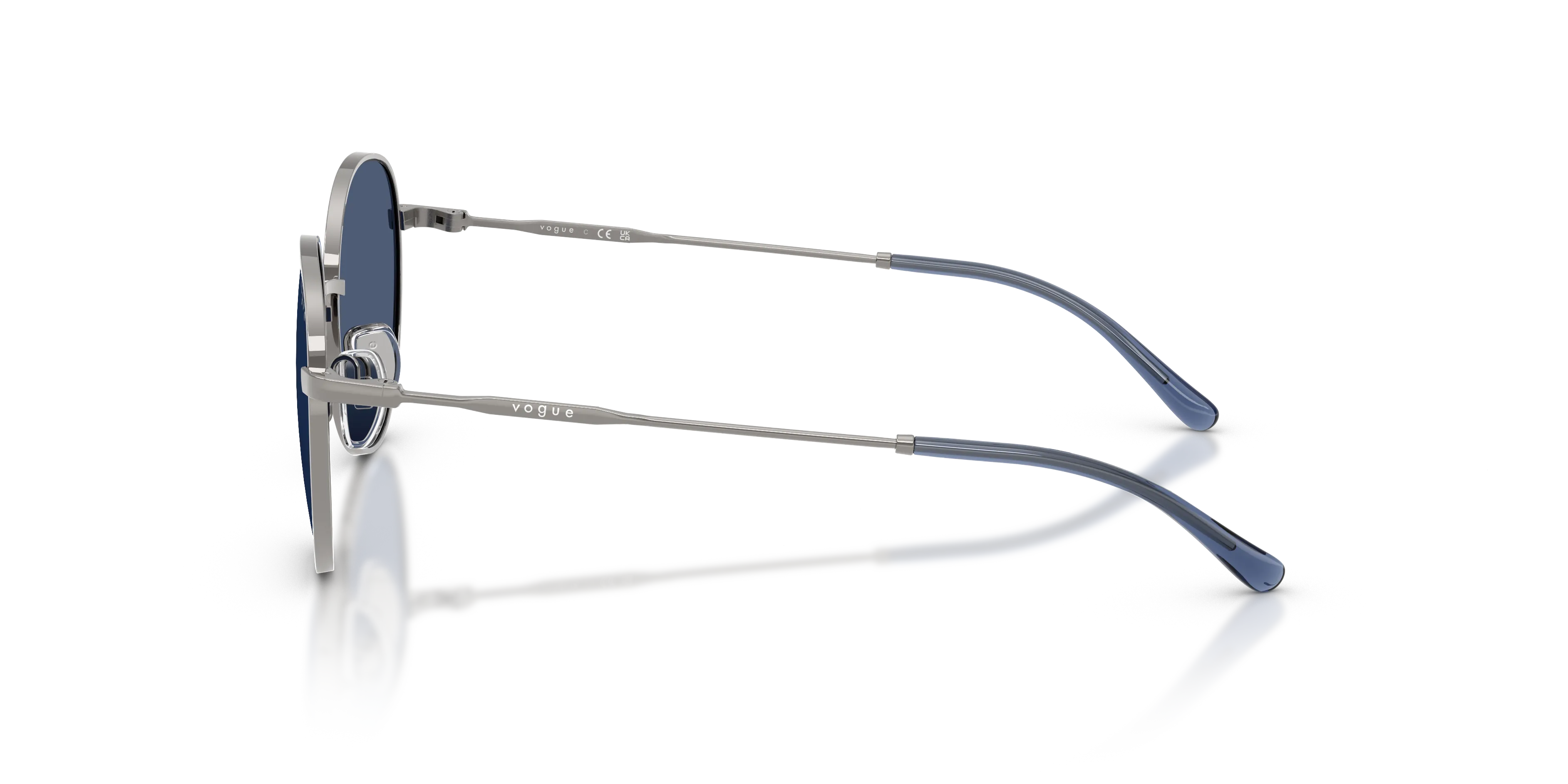 VOGUE EYEWEAR VJ1002 548/80 Occhiali da sole bambino Metallo Grigio Blu Rotonda Normale - immagine 4