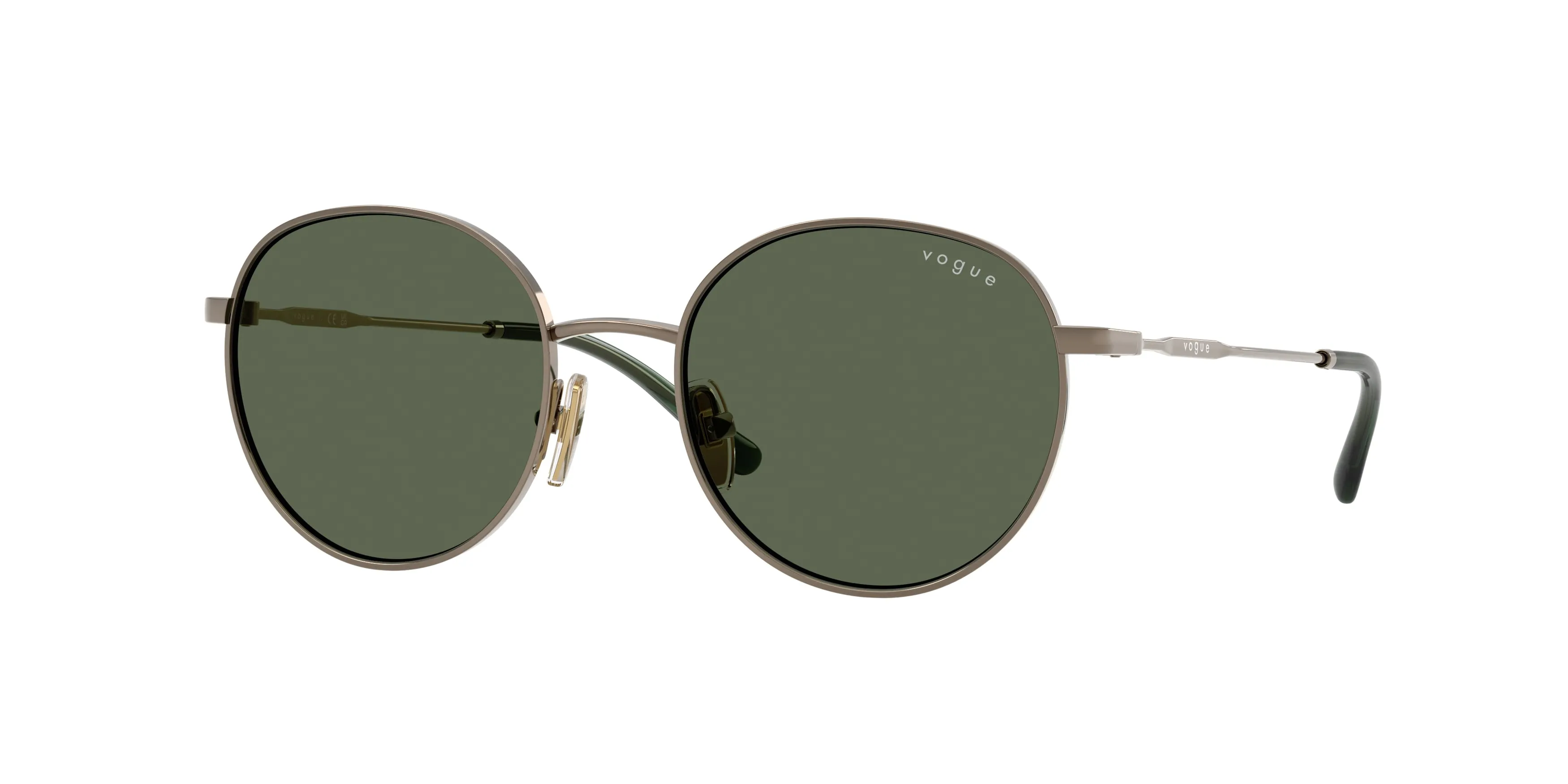 VOGUE EYEWEAR VJ1002 513871 Occhiali da sole bambino Metallo Marrone Verde Rotonda Normale - immagine 1