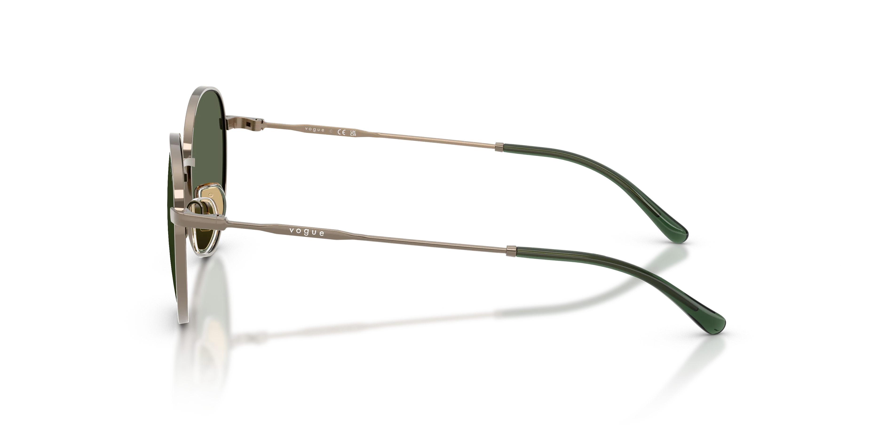 VOGUE EYEWEAR VJ1002 513871 Occhiali da sole bambino Metallo Marrone Verde Rotonda Normale - immagine 4
