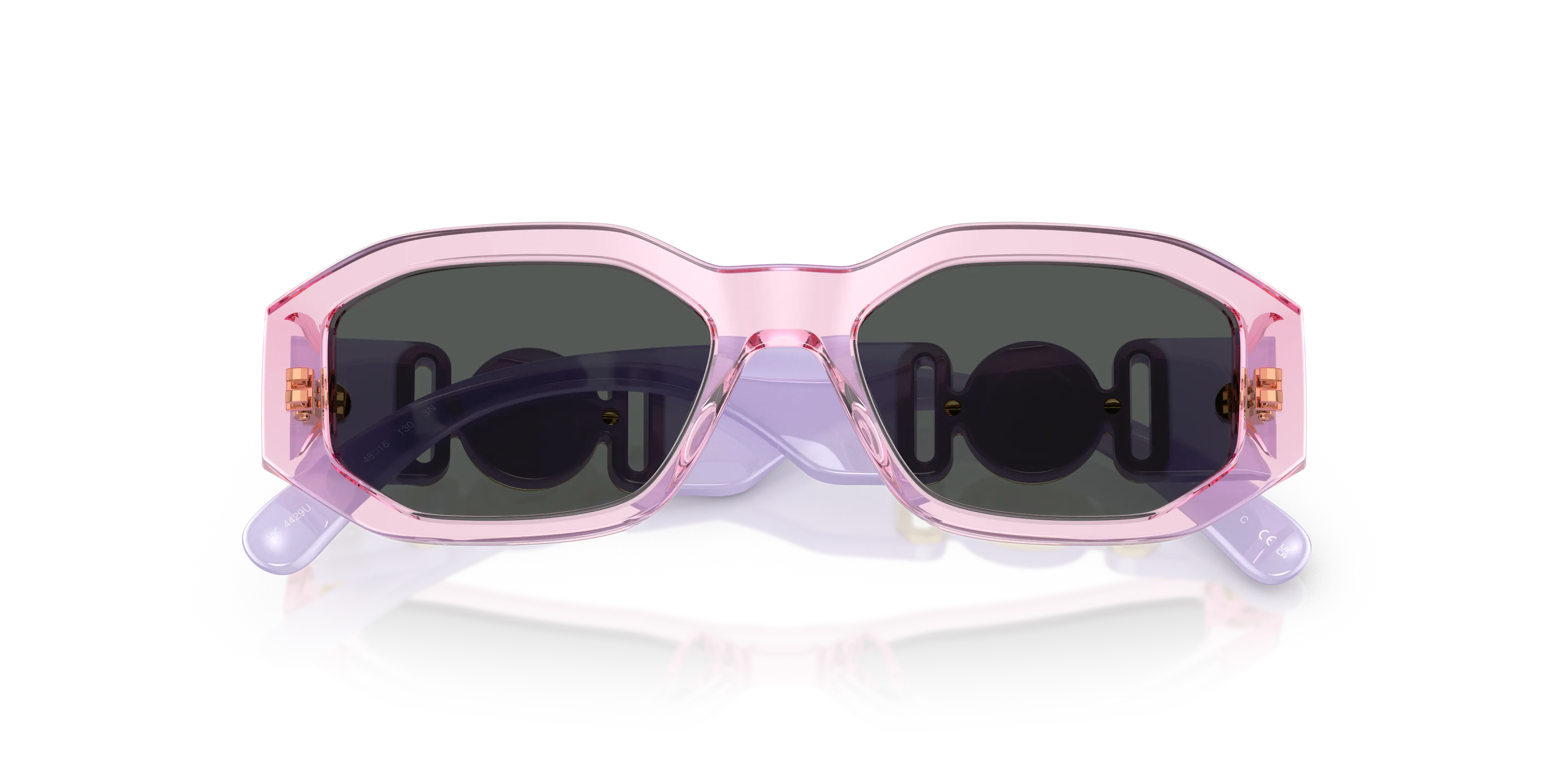 Versace VK4429U 552687 Occhiali da sole Acetato Viola Grigio Geometrica Normale - immagine 2