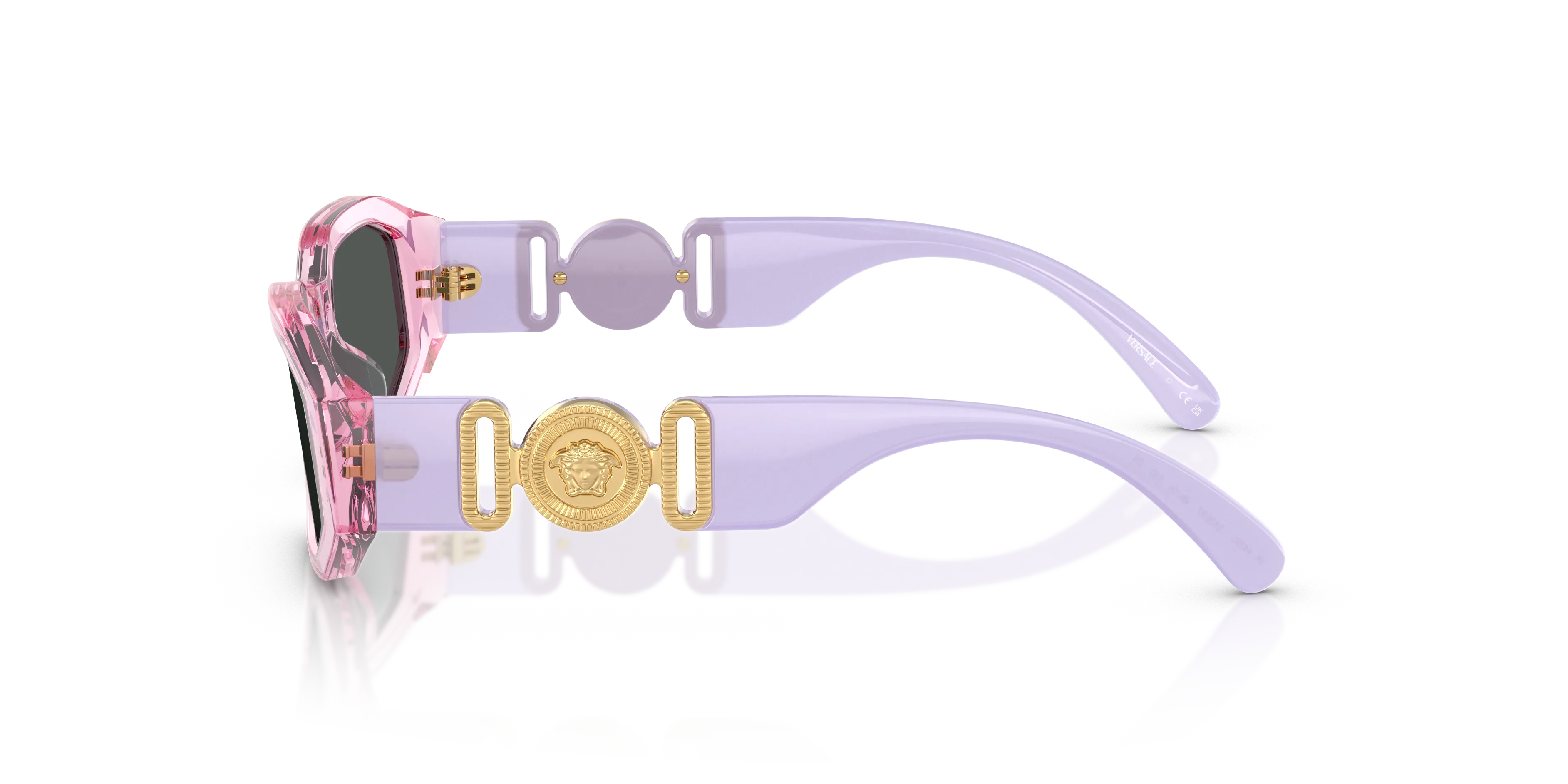 Versace VK4429U 552687 Occhiali da sole Acetato Viola Grigio Geometrica Normale - immagine 4